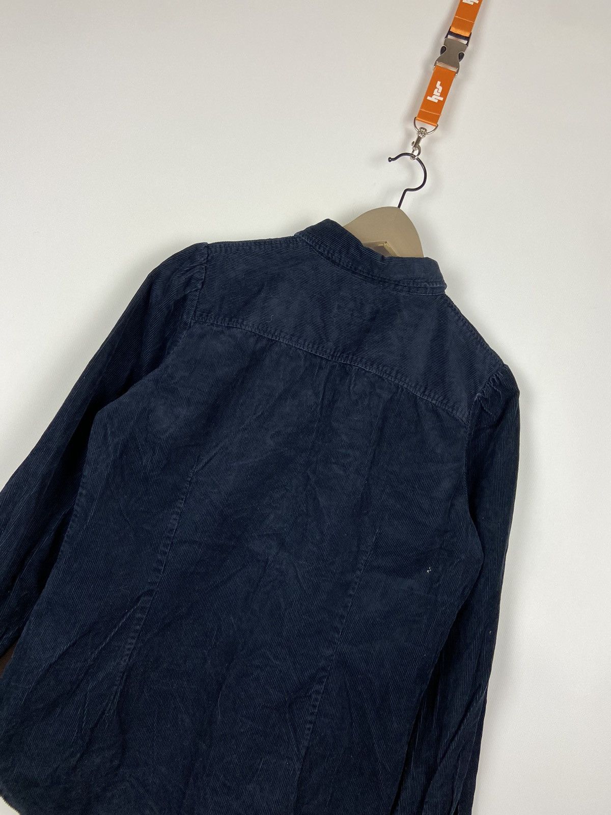 A.P.C. × Designer A.P.C. Navy Blue Corduroy Overshirt Luxury Size US S / EU 44-46 / 1 - 17 Thumbnail