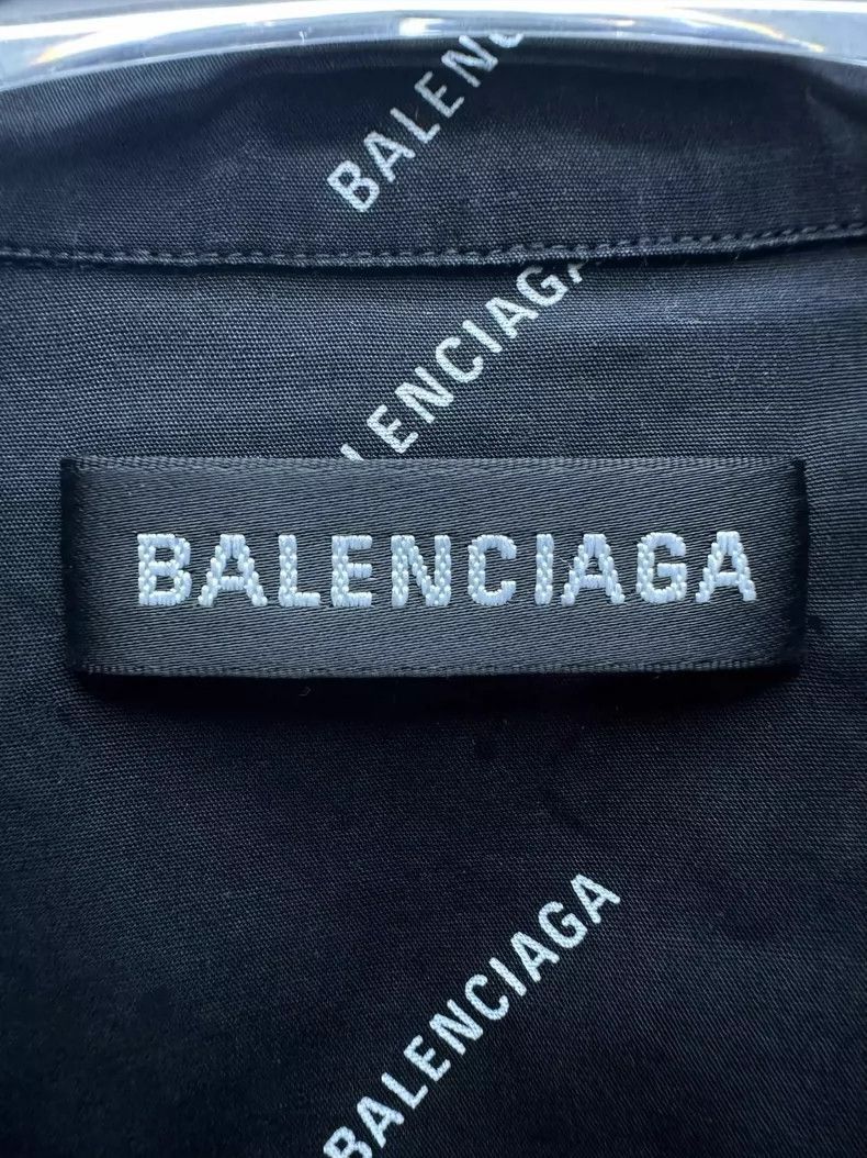 Balenciaga Balenciaga Balenciaga Logo Print Long Sleeve Casual Shirt Size US M / EU 48-50 / 2 - 7 Thumbnail