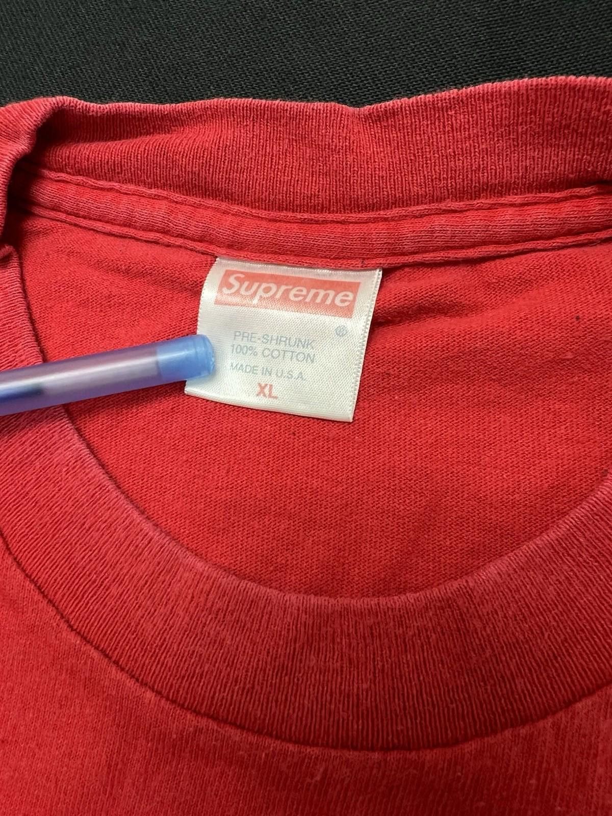 Supreme 2001 FW01 Supreme Patriot Box Logo Tee American Flag Red XL Size US XL / EU 56 / 4 - 3 Thumbnail