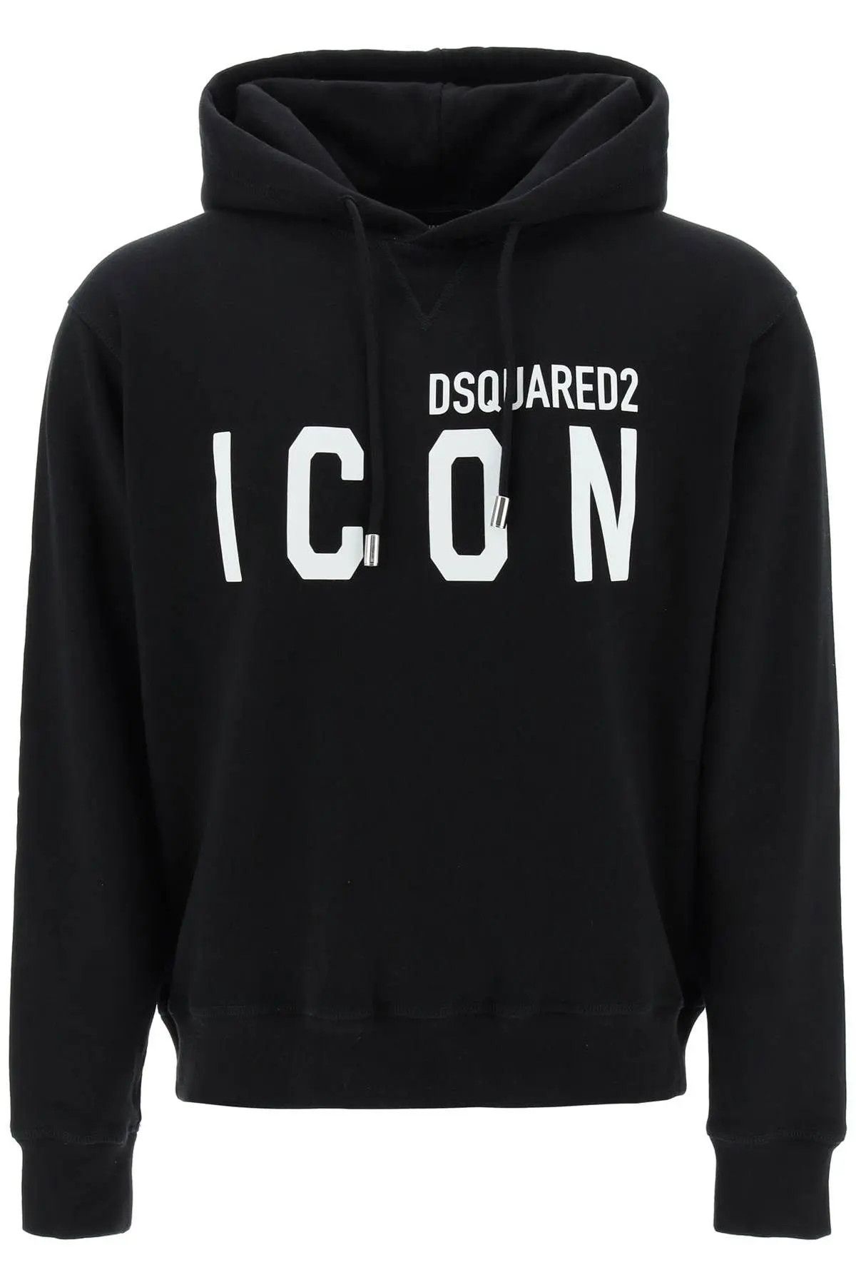 image of Dsquared2 O1S22I1N0224 Icon Hoodie In Black, Men's (Size XL)