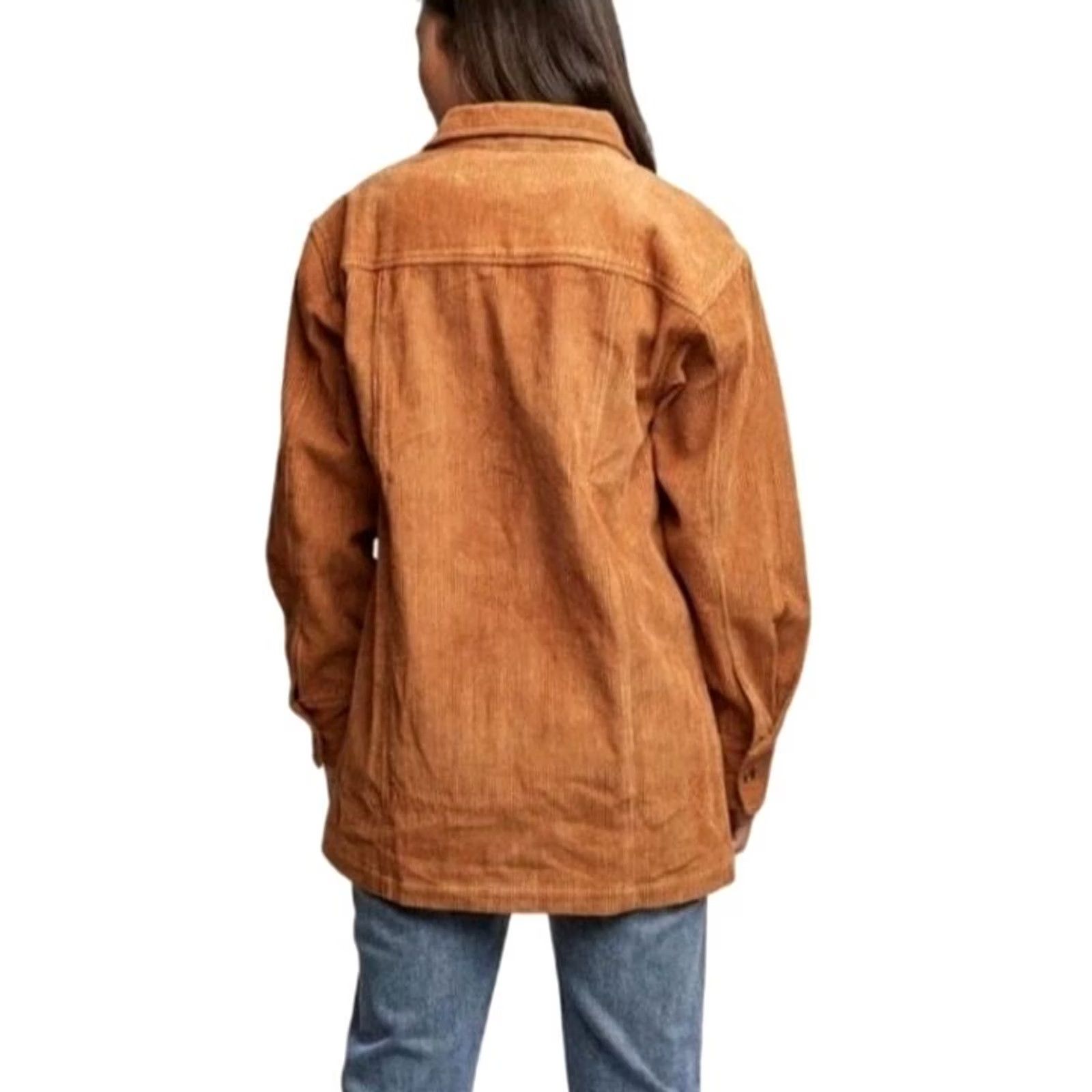 Globe Able Joan Shacket Womens Sm Burnt Orange Corduroy Chore Coat Local + Globe Sz Size S / US 4 / IT 40 - 4 Thumbnail