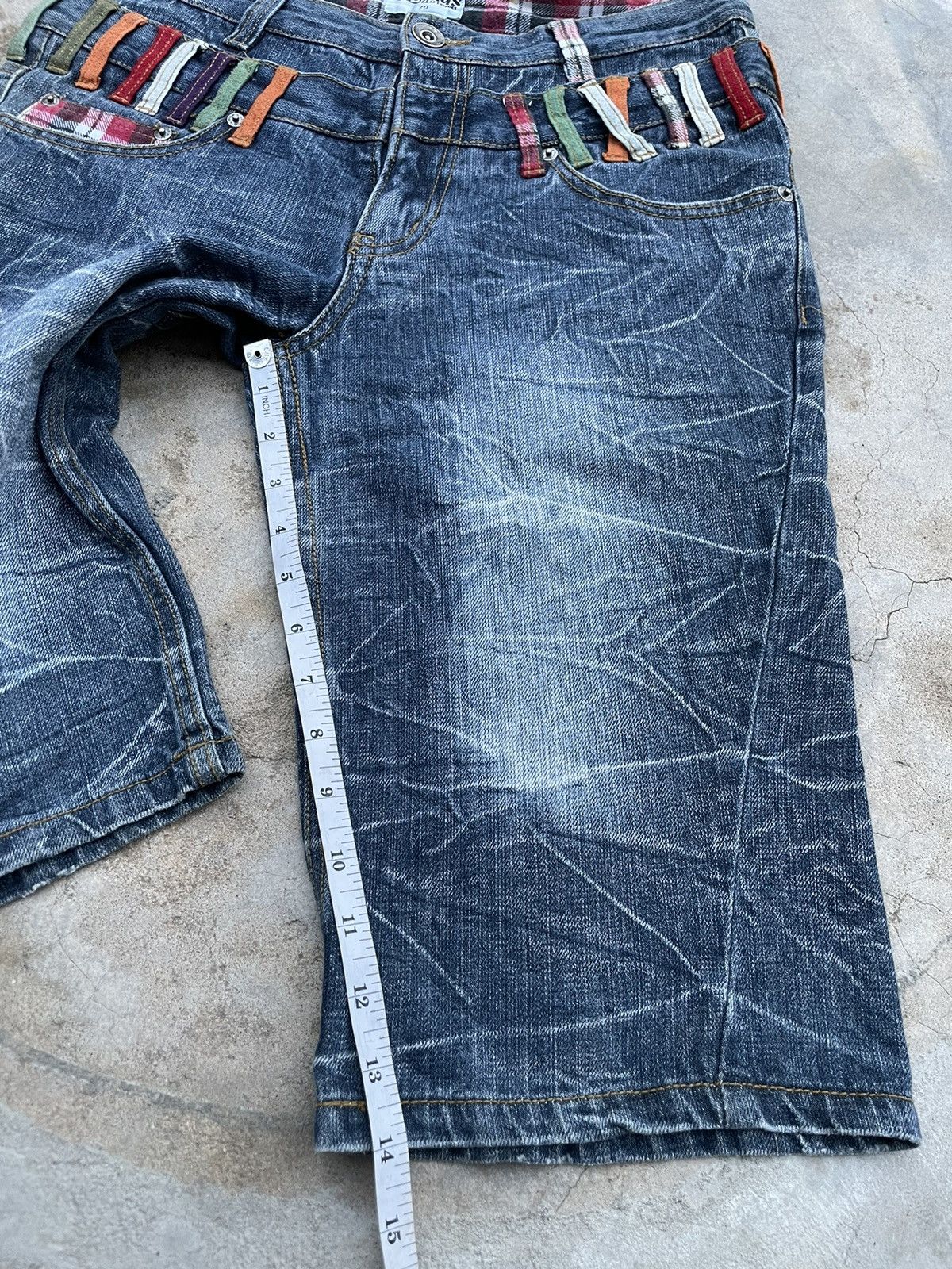 Japanese Brand Nylaus Double Waist Acid Wash Short Size US 31 - 10 Thumbnail