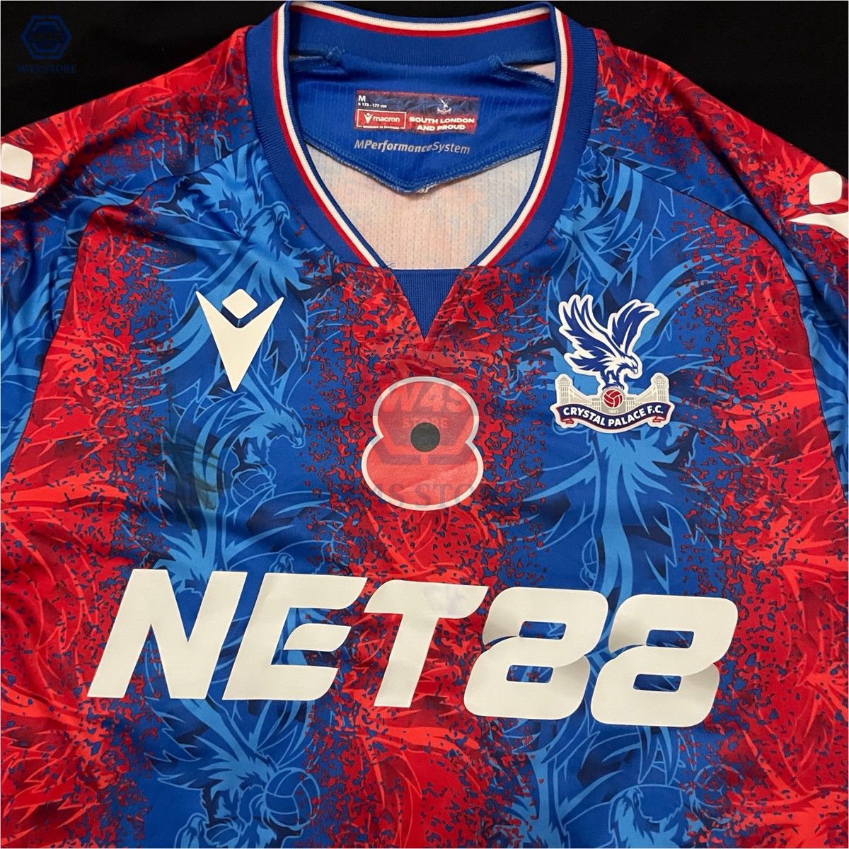 Macron Jersey Crystal Palace Home 2024/2025 Matchworn Size US M / EU 48-50 / 2 - 3 Thumbnail