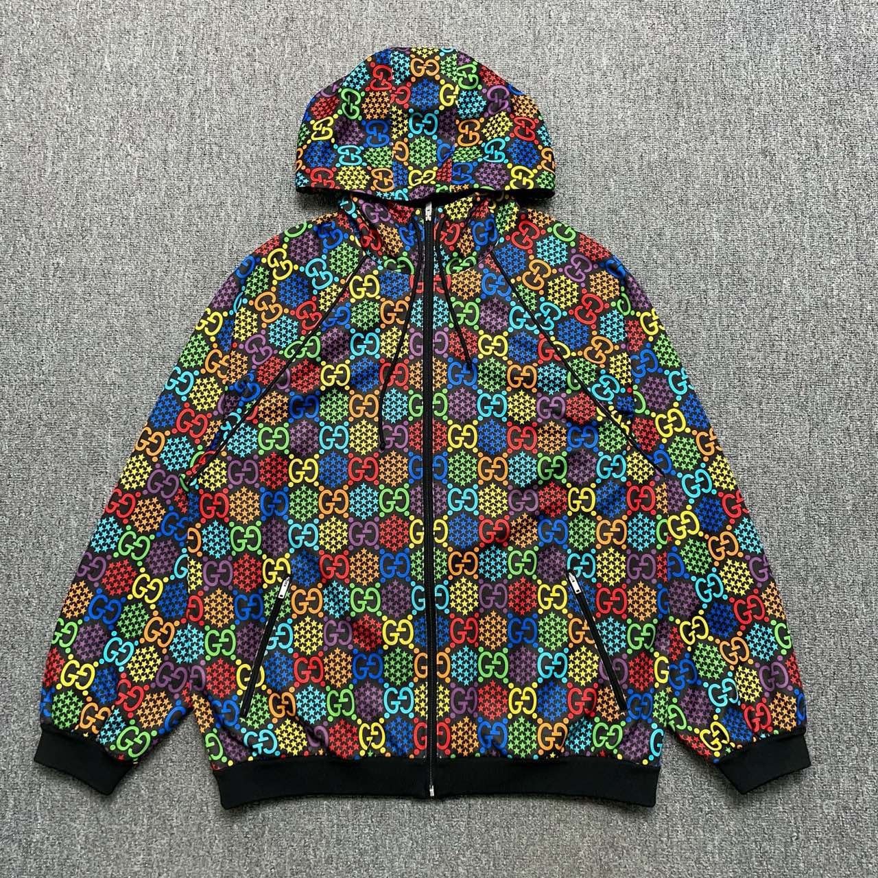 Gucci Gucci Jumping candy series logo full-print zipper hooded ja Size US S / EU 44-46 / 1 - 1 Thumbnail