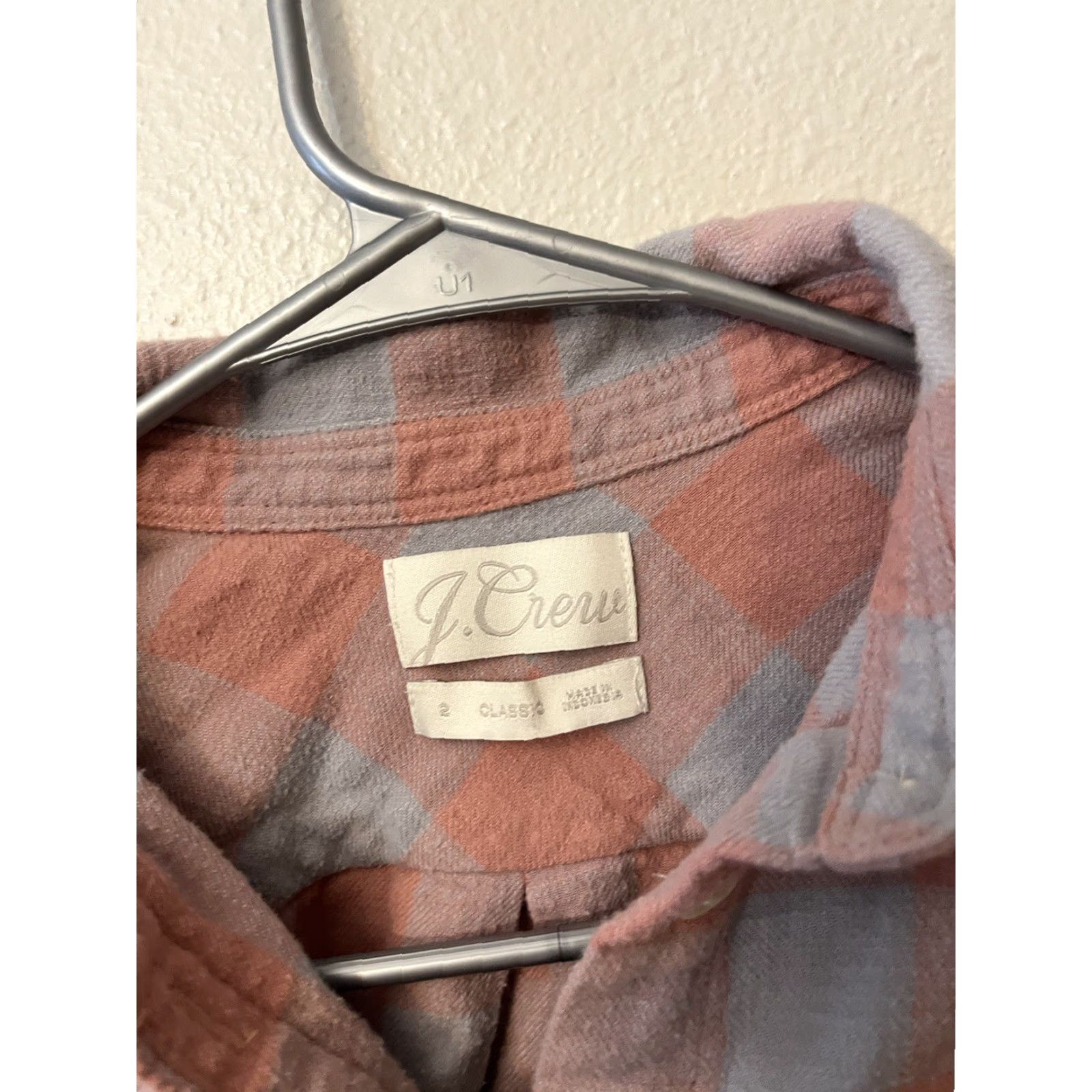 J.Crew J.Crew Women's Button-Up Plaid Pink Flannel Shirt Size 2 Regular-Adult Womens Color Pink-Brand Plaid Flannel Shirt 2 Size XS / US 0-2 / IT 36-38 - 3 Thumbnail