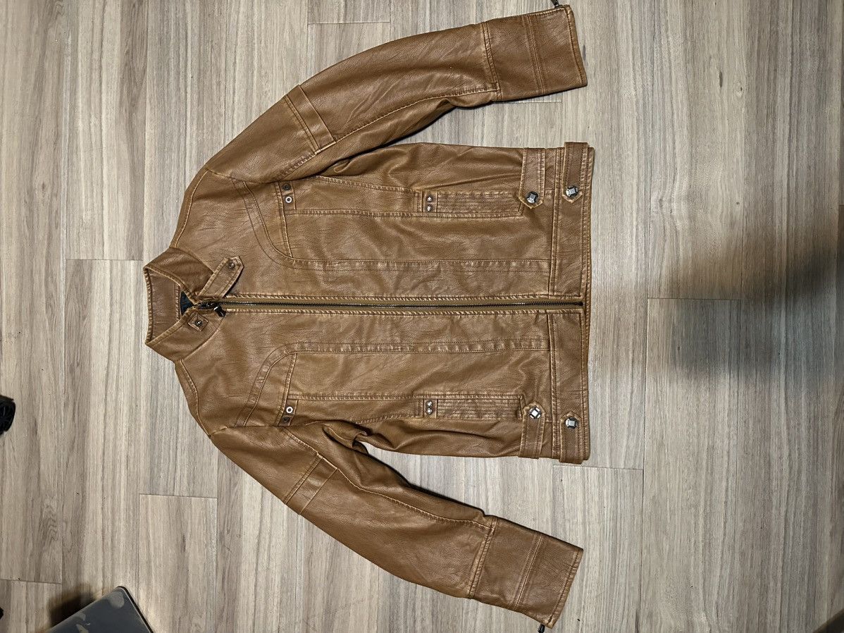 Diesel Genuine DieselLeather brown leather jacket Size US L / EU 52-54 / 3 - 1 Thumbnail