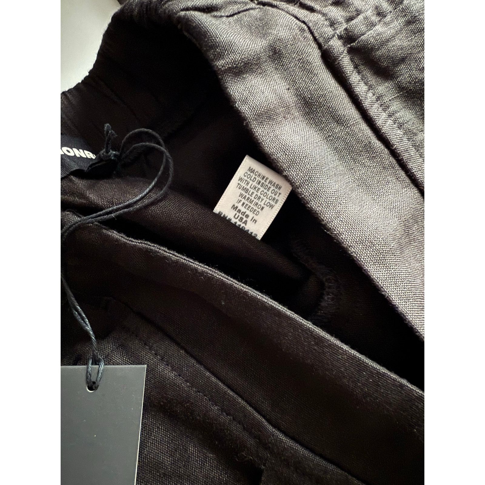 MONROW $175 New Monrow Linen Pleated Pants - XS Black Size 26" / US 2 / IT 38 - 12 Thumbnail