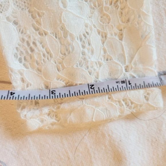 Lulus Lulu's White Laced Lined Maxi Sz. L Dress Event Wedding Size L / US 10 / IT 46 - 14 Thumbnail