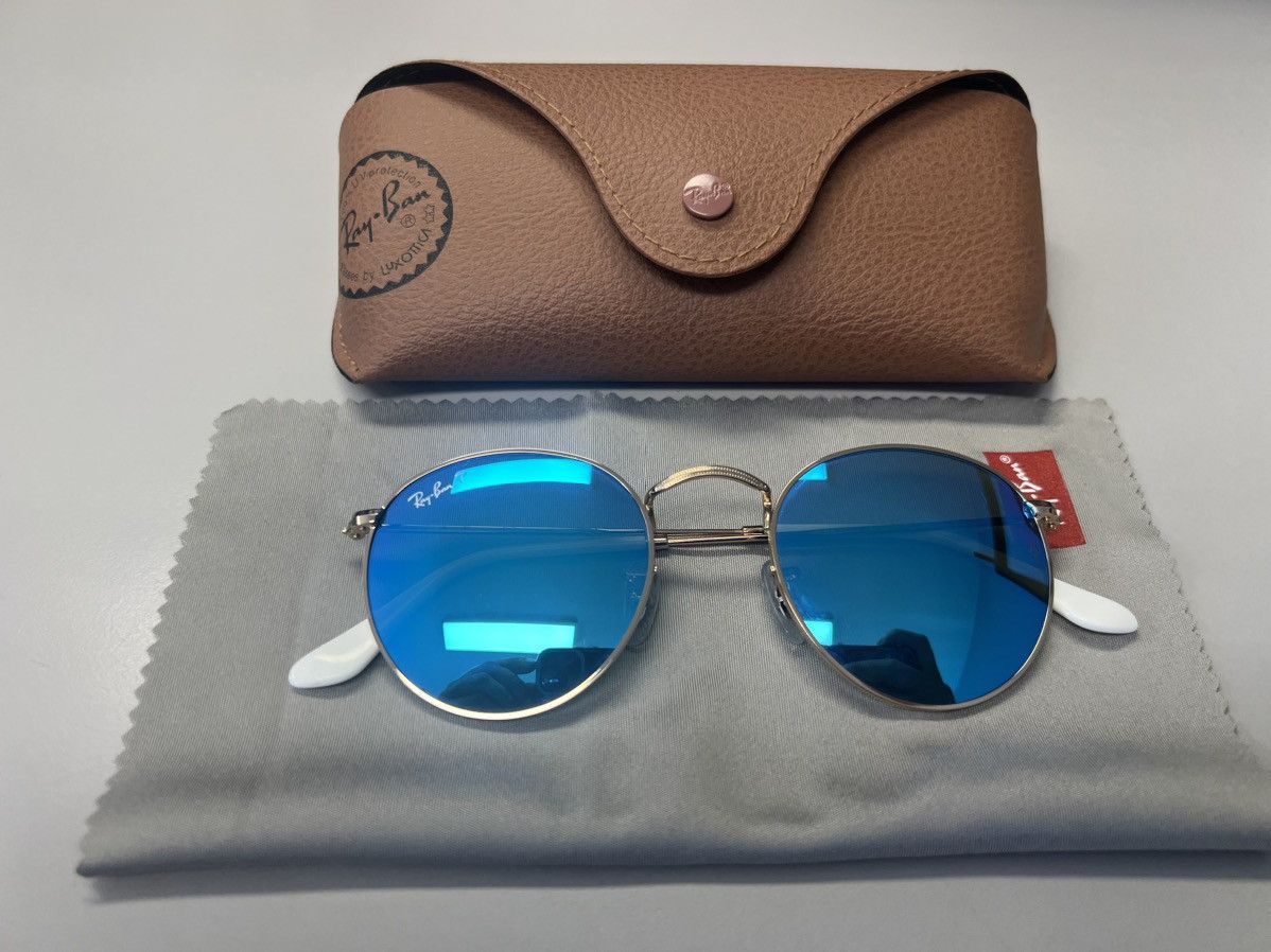 RayBan Ray Ban Gold plated round frame + Polarized lenses Size ONE SIZE - 1 Thumbnail