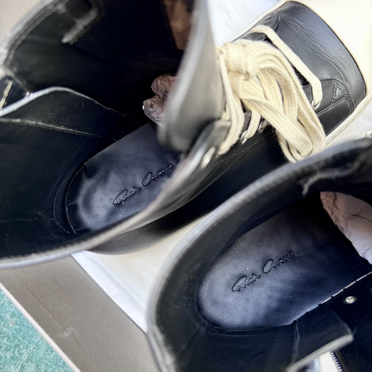 Rick Owens Rick Owens Mainline Leather Ramones High Size US 8 / EU 41 - 7 Thumbnail