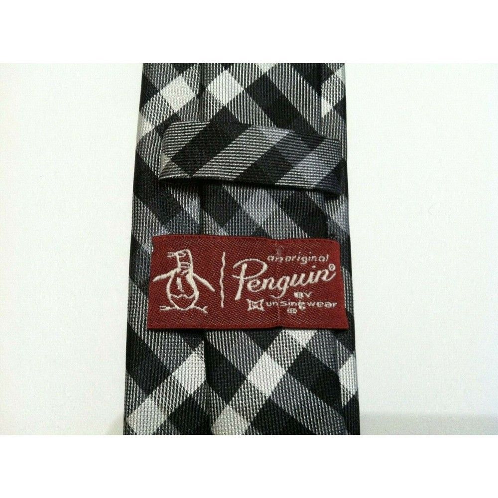 Original Penguin PENGUIN MENS NEW GRAY 50%SILK 50%POLYESTER TIE WIDTH: 2 1/4" Size ONE SIZE - 2 Thumbnail