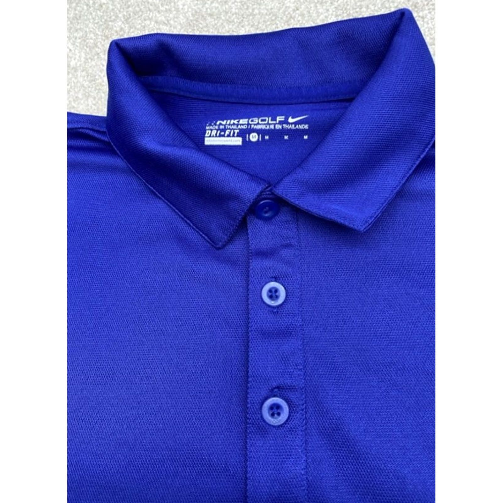 Nike Nike Golf Polo Shirt M Nike Dri-Fit Blue 746099-455 Polo Men Short Sleeve Collared Logo 90s? Size US M / EU 48-50 / 2 - 2 Thumbnail