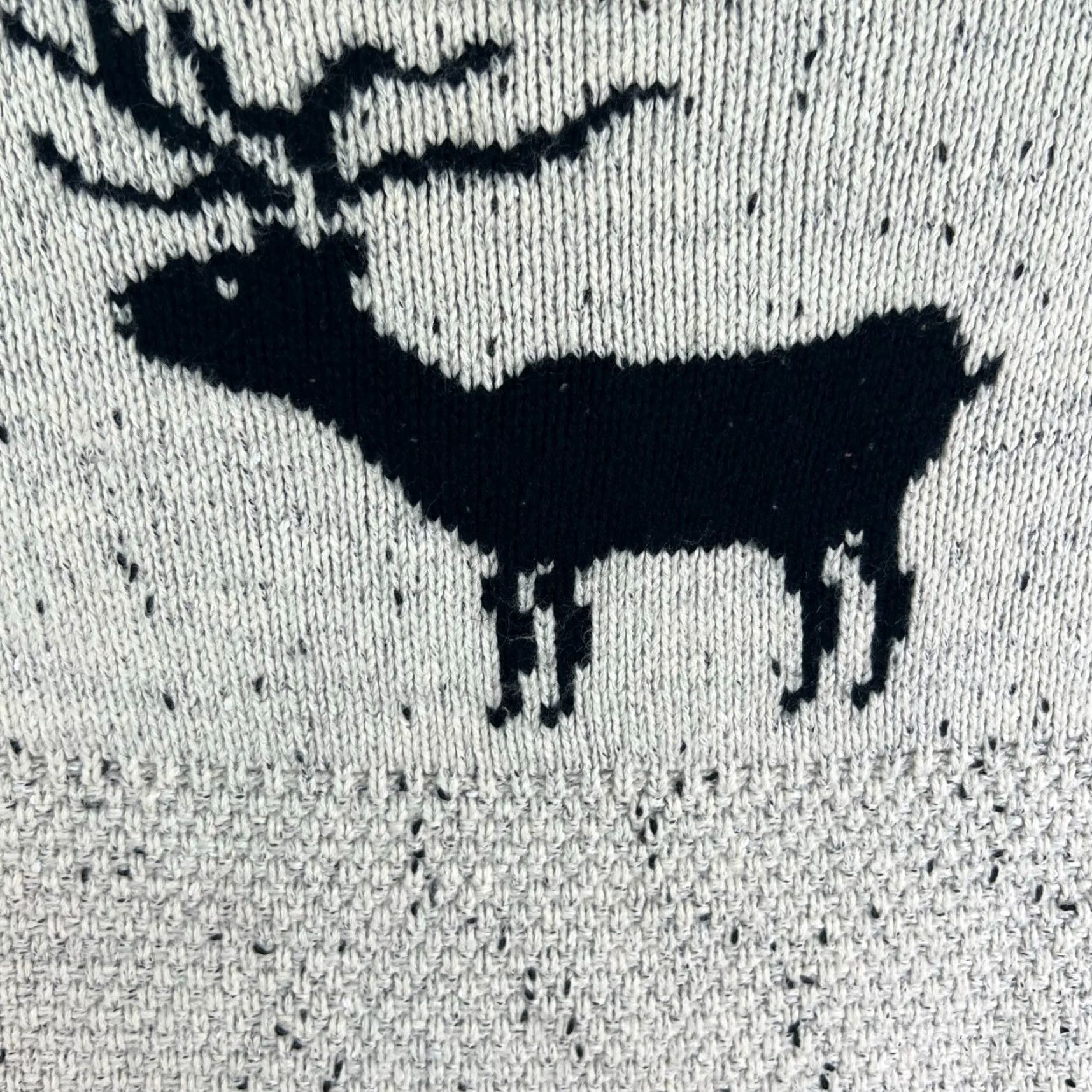 Vintage Miss Kelly Reindeer Sweater Womens Size M/L Gray Cotton Size L / US 10 / IT 46 - 4 Thumbnail