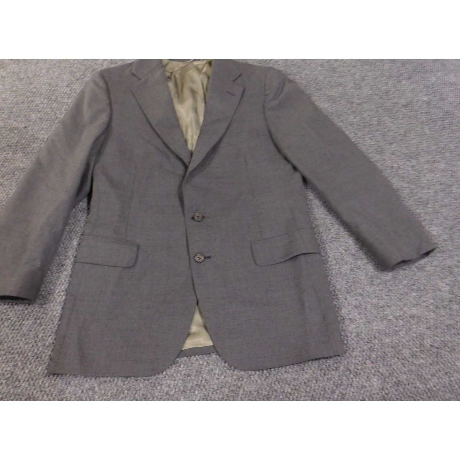Ralph Lauren VINTAGE Ralph Lauren Polo University Blazer Mens 42 Wool Sport Coat Executive Shop 90s Gray Tweed Notch Two-Button 2 Piece Size US XL / EU 56 / 4 - 4 Thumbnail
