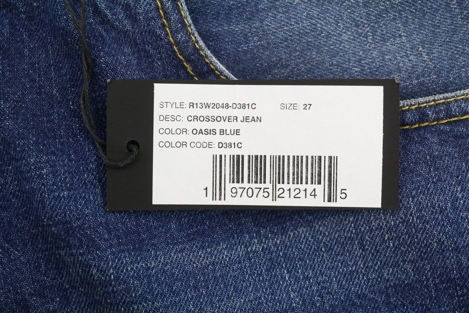 R13 CROSS OVER 27 Oasis Blue Distress 88283 Size 27" / US 4 / IT 40 - 9 Thumbnail