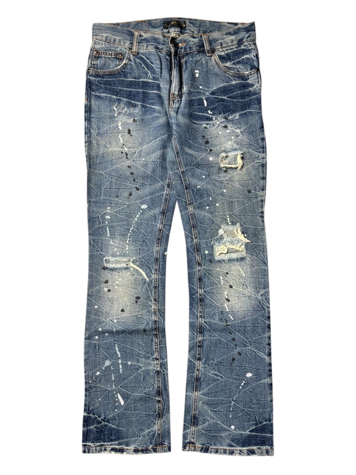 LOWBOX 2000 Lowbox Acid-Wash Distressed Bootcut Jeans | Grailed