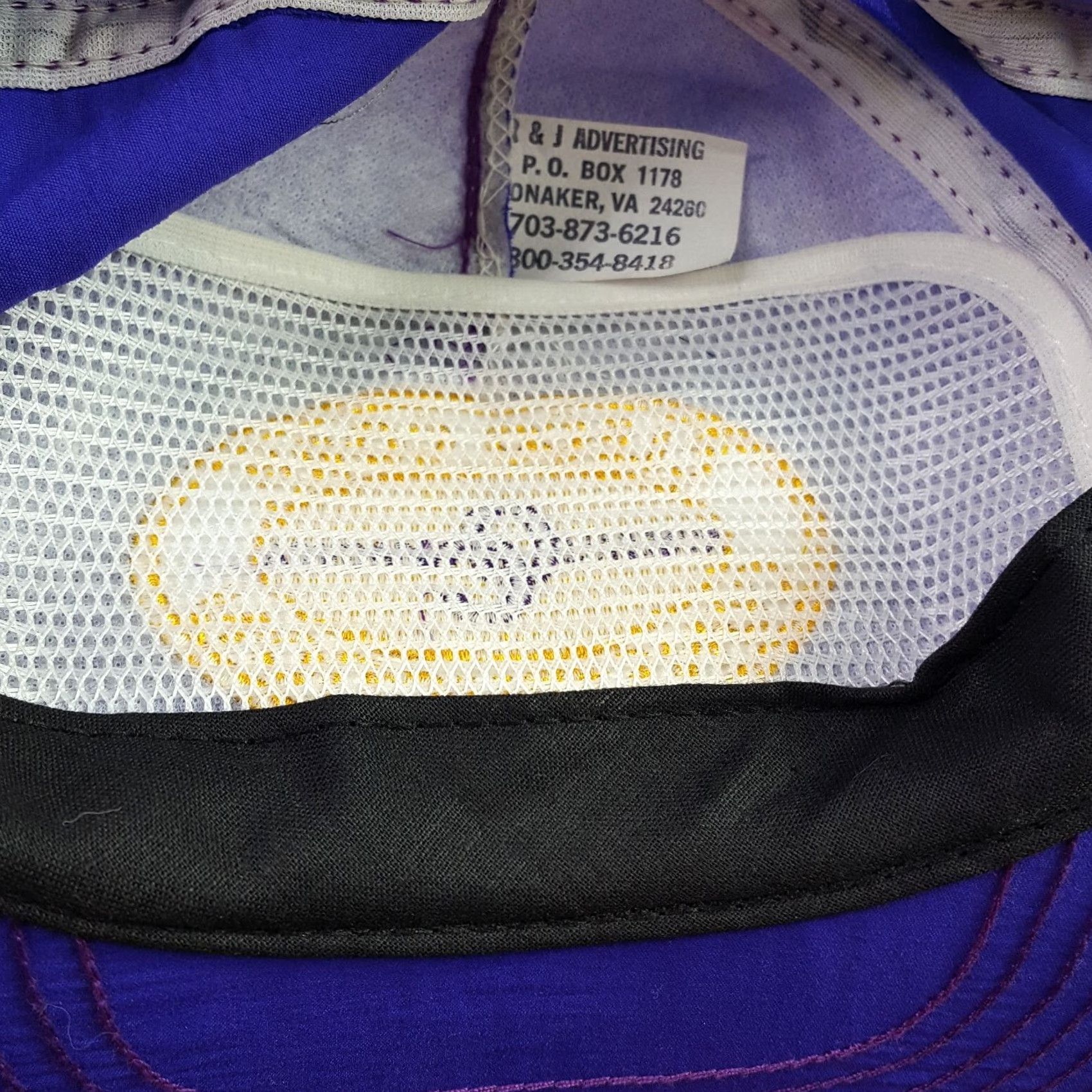 Roper VINTAGE Cleco Construction Purple USA Made Trucker Hat Snapback Retro Rope Cap Hat Mens Adjustable Nylon Embroidered 80s 90s Size ONE SIZE - 7 Thumbnail