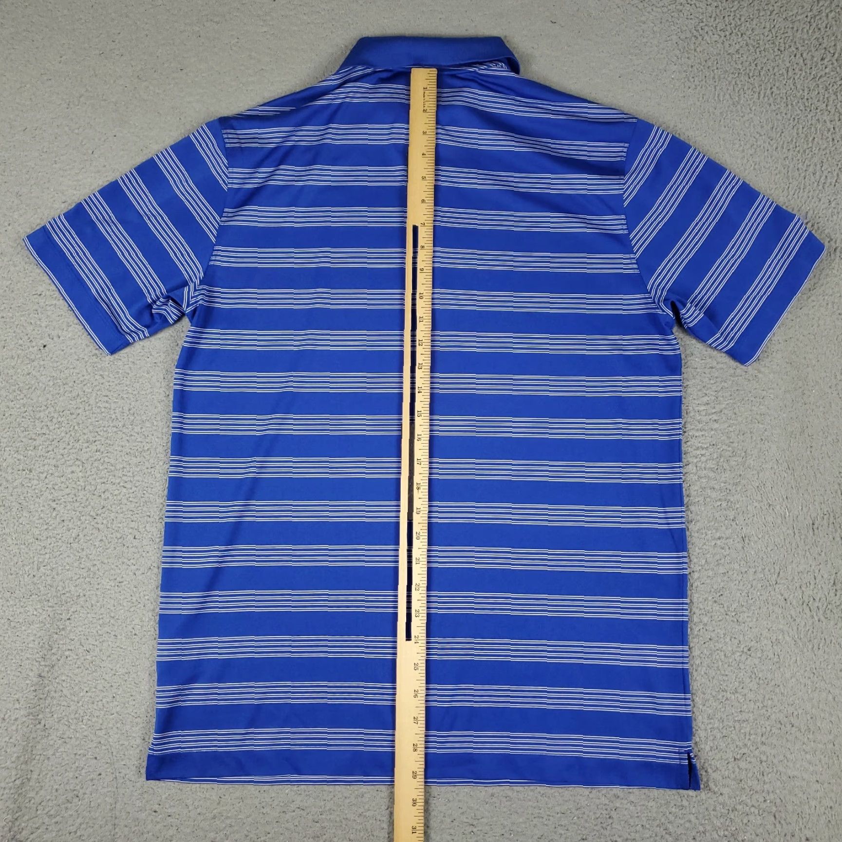 Nike Nike Polo Shirt Mens Medium Blue Stripe Swoosh Dri-Fit Golf Casual Short Sleeve Size US M / EU 48-50 / 2 - 5 Thumbnail