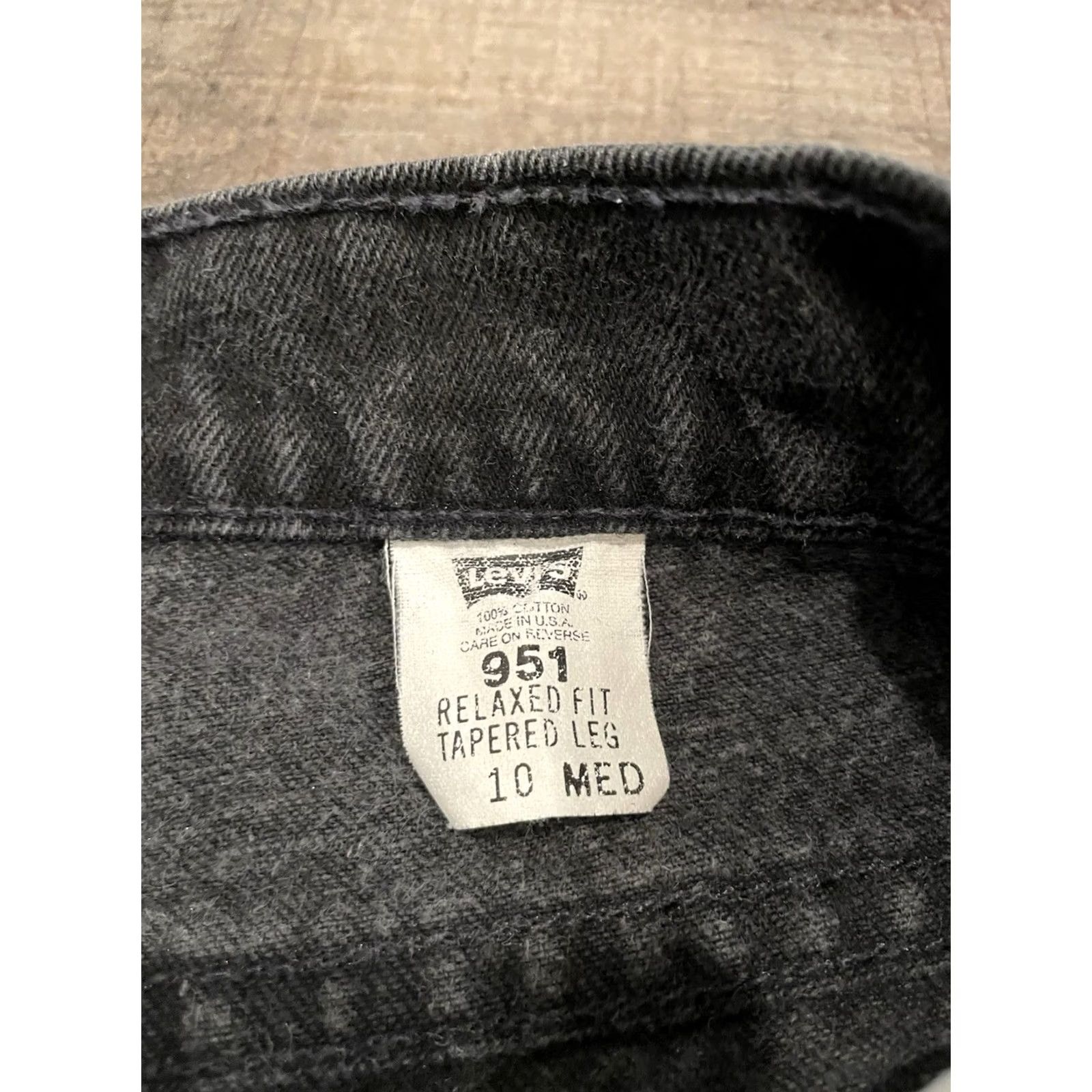 Levi's VINTAGE Levi's 951 Jeans Womens 10 Slim Tapered 28x29 Dark Black 90s Orange Tab Mens Girls Size 32" / US 10 / IT 46 - 7 Thumbnail