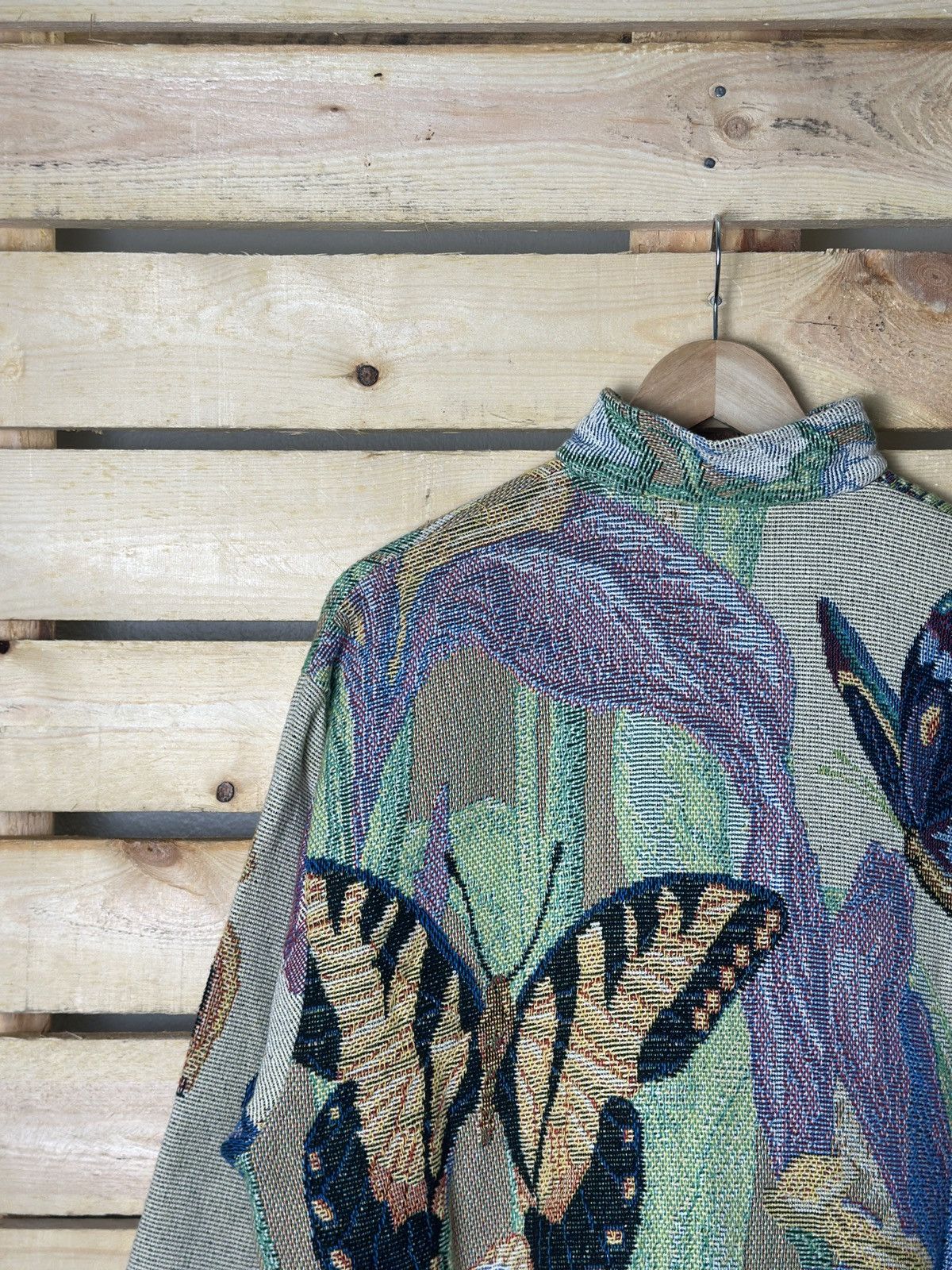 Beauty Beast × Designer 🔥Rare🔥Mari-e USA Fullprint Butterfly Knit Jacket Size US M / EU 48-50 / 2 - 10 Thumbnail