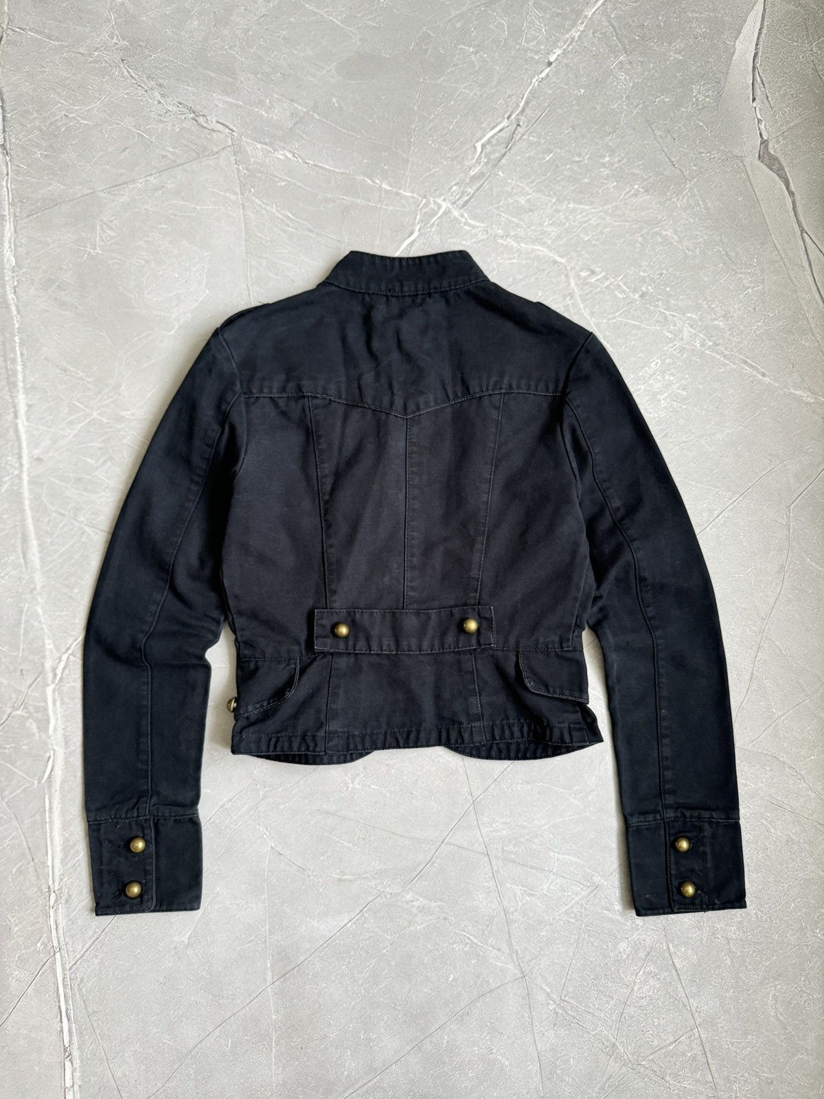 Hysteric Glamour 00s Napoleon Military Denim Blazer Jacket PPFM Balmain Vibe Size S / US 4 / IT 40 - 2 Thumbnail