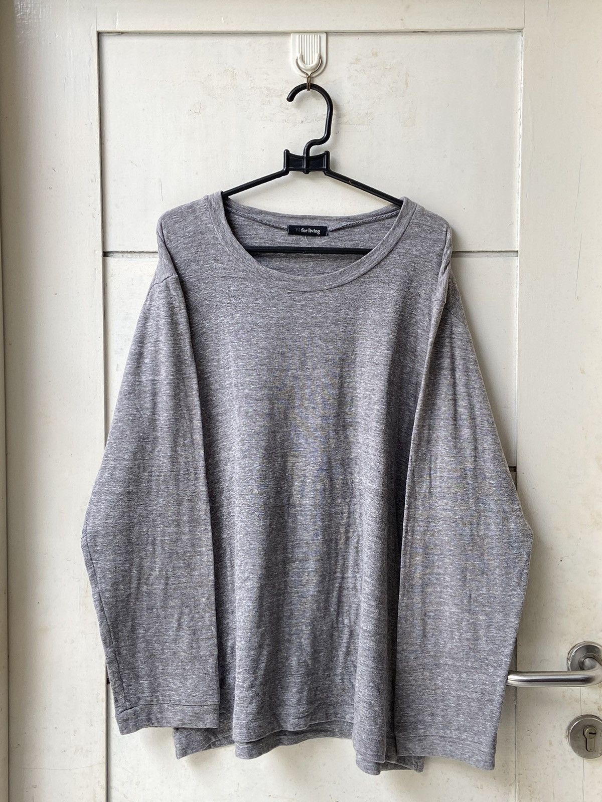image of Yohji Yamamoto x YS Y’S For Living Grey Long Sleeve T-Shirt, Men's (Size XL)
