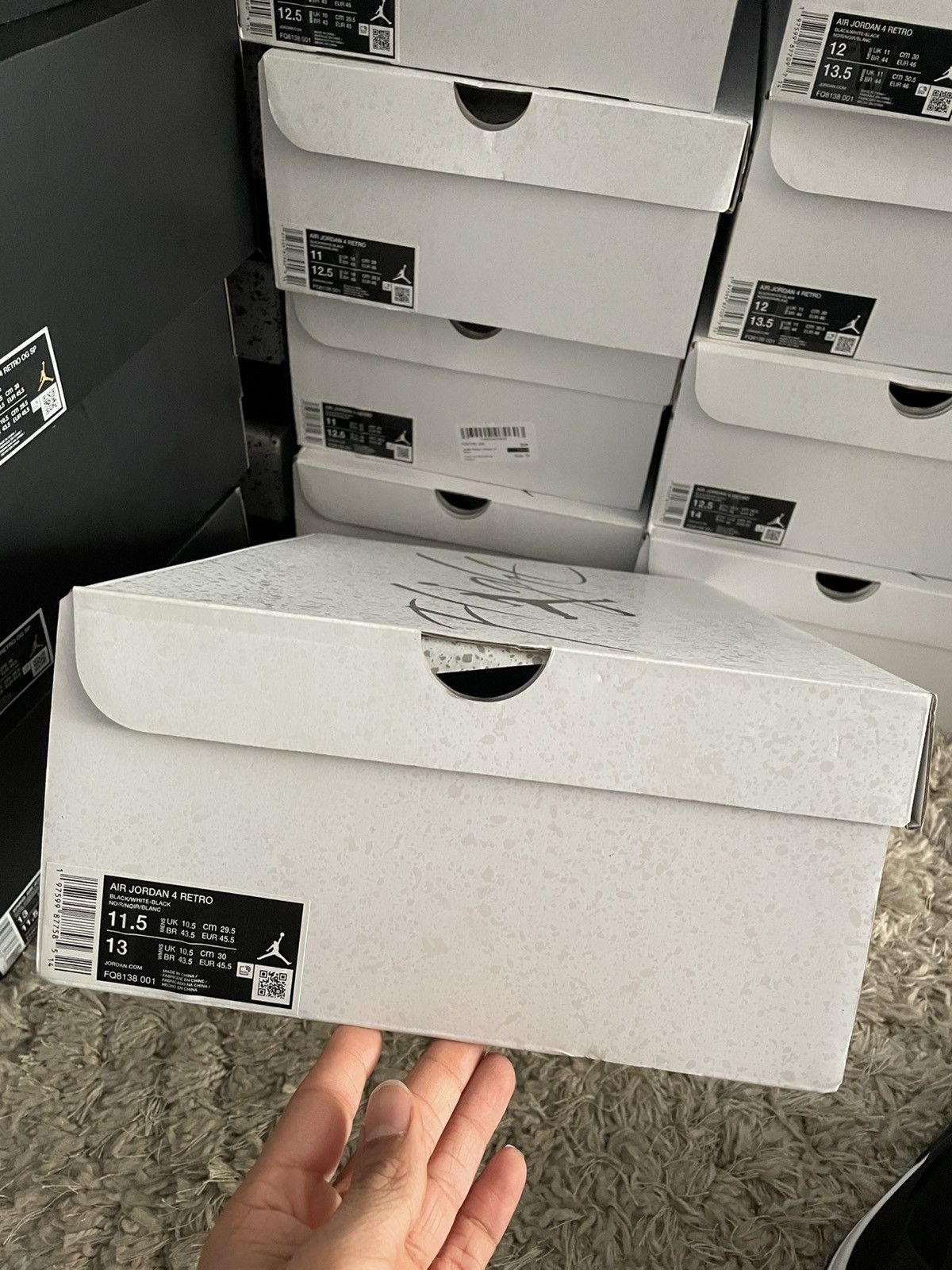 Jordan Brand Jordan 4 White Thunder Size US 11.5 / EU 44-45 - 9 Thumbnail