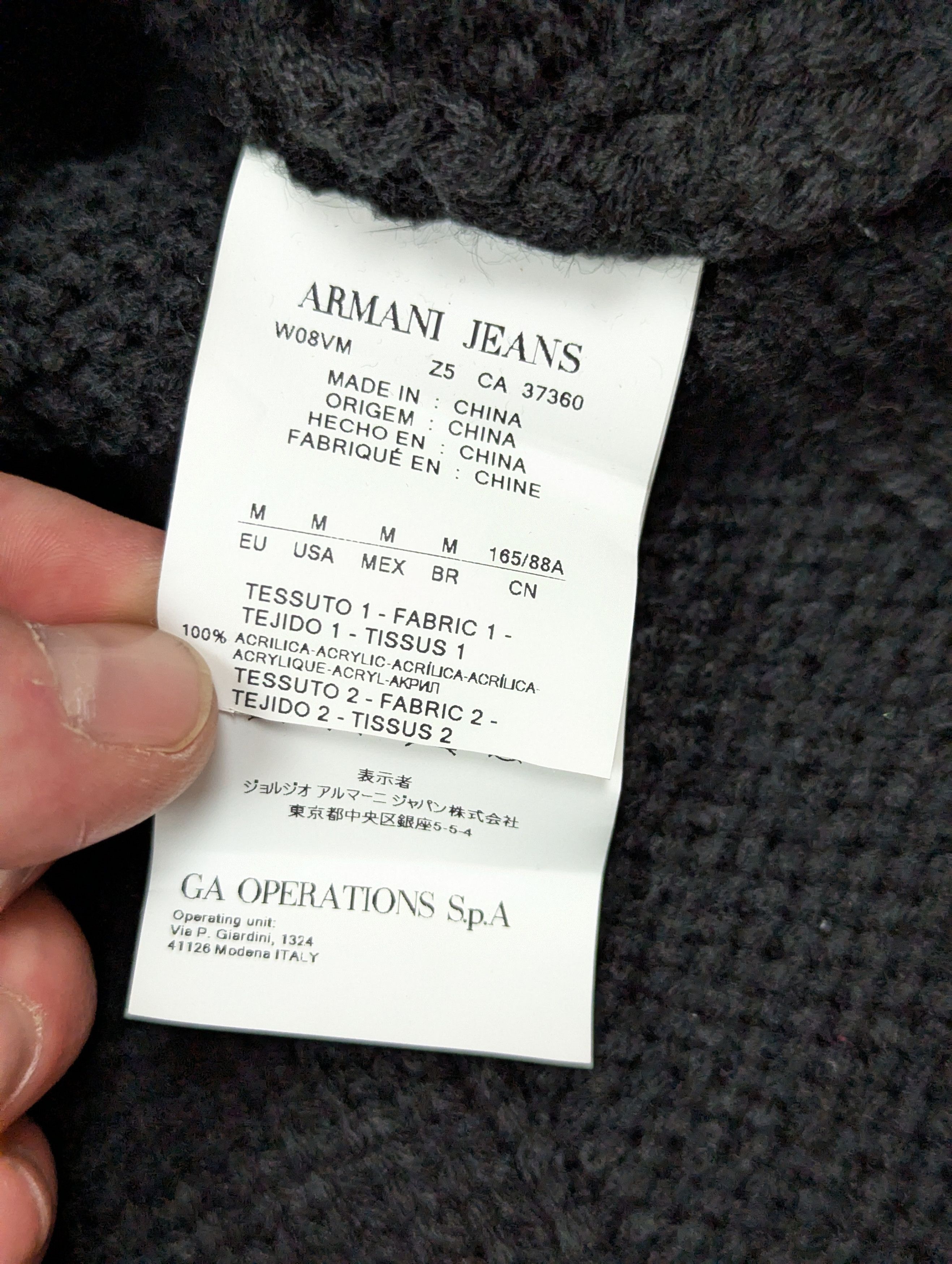 Giorgio Armani Armani Jeans Knitted Poncho Black Faux Fur Trim Bolero Size M / US 6-8 / IT 42-44 - 10 Thumbnail