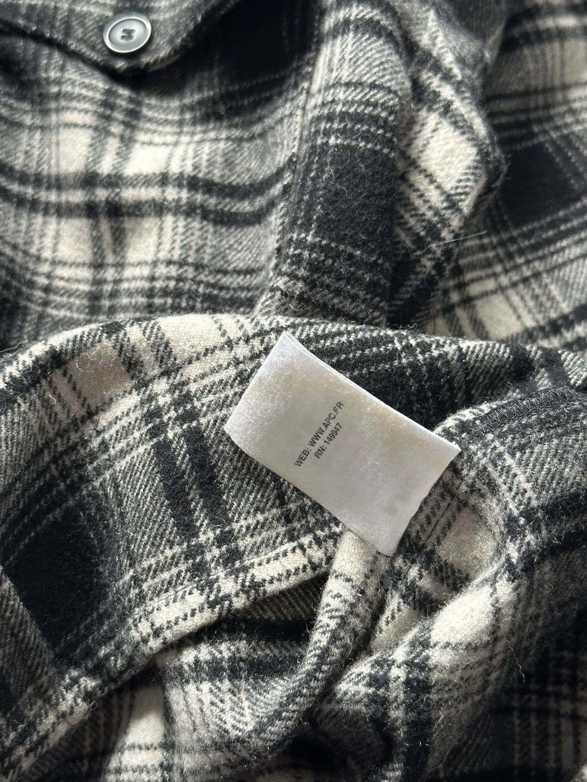 A.P.C. A.P.C. Rue Madam Paris Button-Up Flannel Black & White Size US M / EU 48-50 / 2 - 8 Thumbnail
