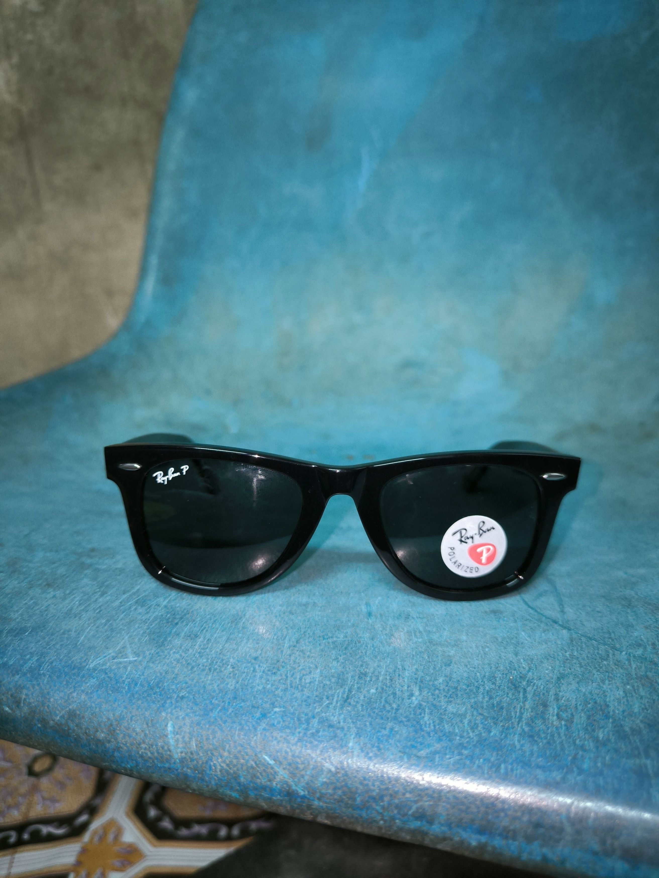 RayBan Wayfarer Blue Lens Polarized Size ONE SIZE - 24 Thumbnail