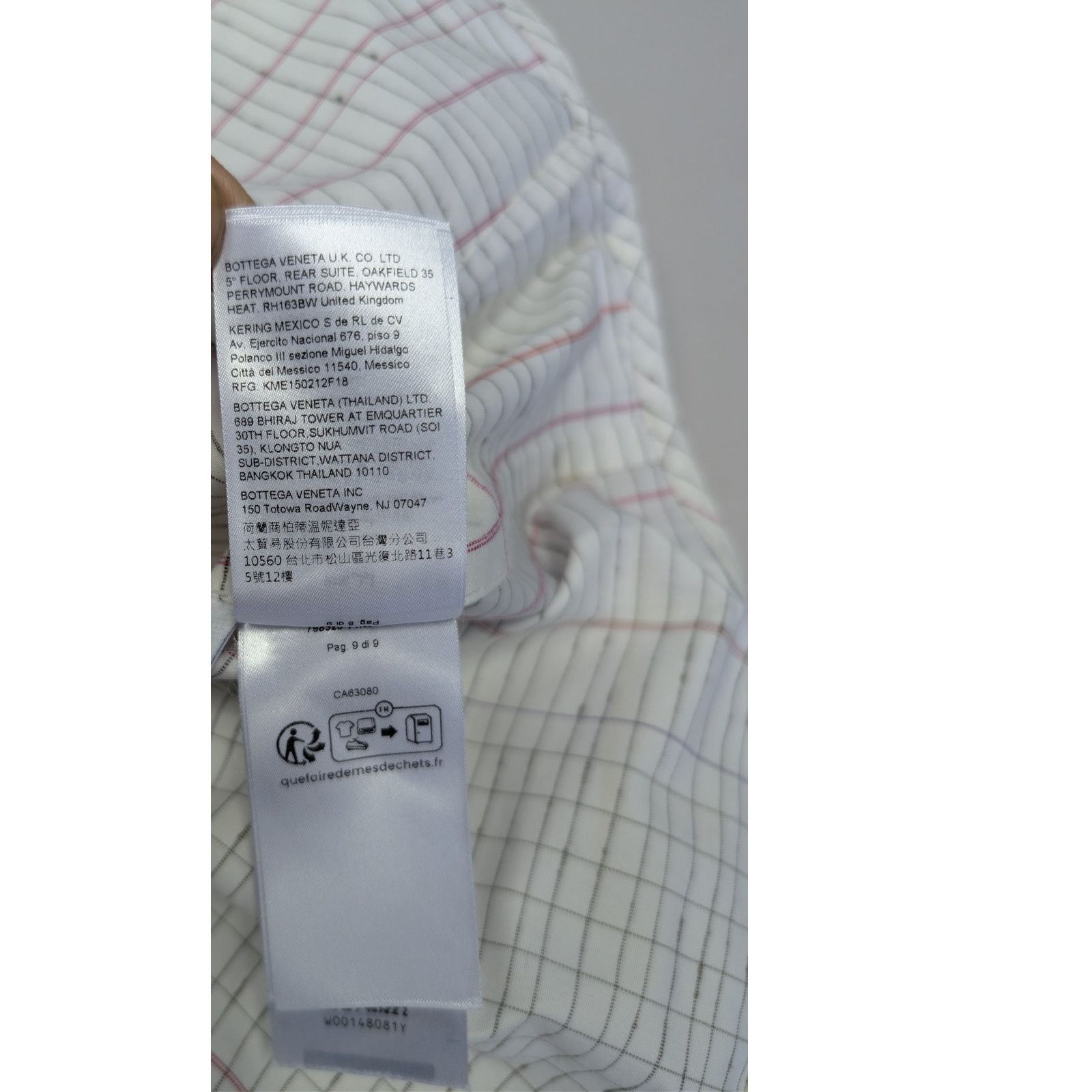 Bottega Veneta o1rshd1 Multicolor Notebook Cotton Shirt in Off White / Pink Size US M / EU 48-50 / 2 - 21 Thumbnail