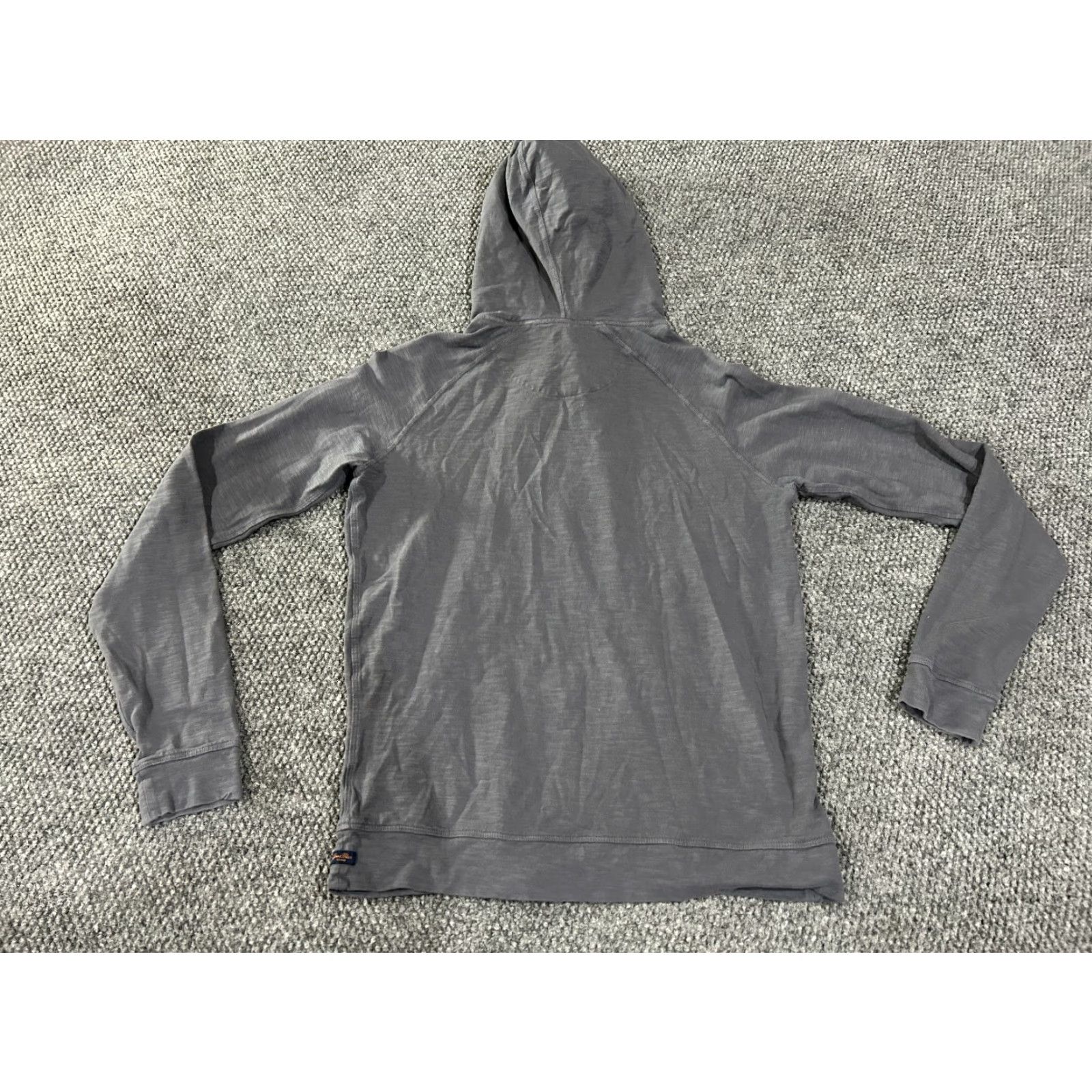 Vintage Goodman Hoodie Mens Small Gray Lightweight Drawstring Pullover Casual Zip Knit Cotton Polyester Regular Long Sleeve Solid Music Theme Boys? Size US S / EU 44-46 / 1 - 7 Thumbnail