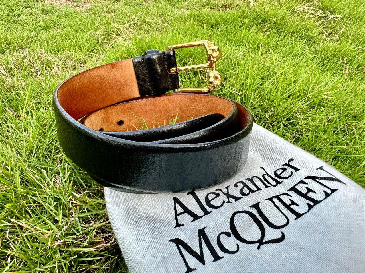 Alexander McQueen Authentic Alexander McQueen Skull Buckle Leather Belt Size ONE SIZE - 7 Thumbnail