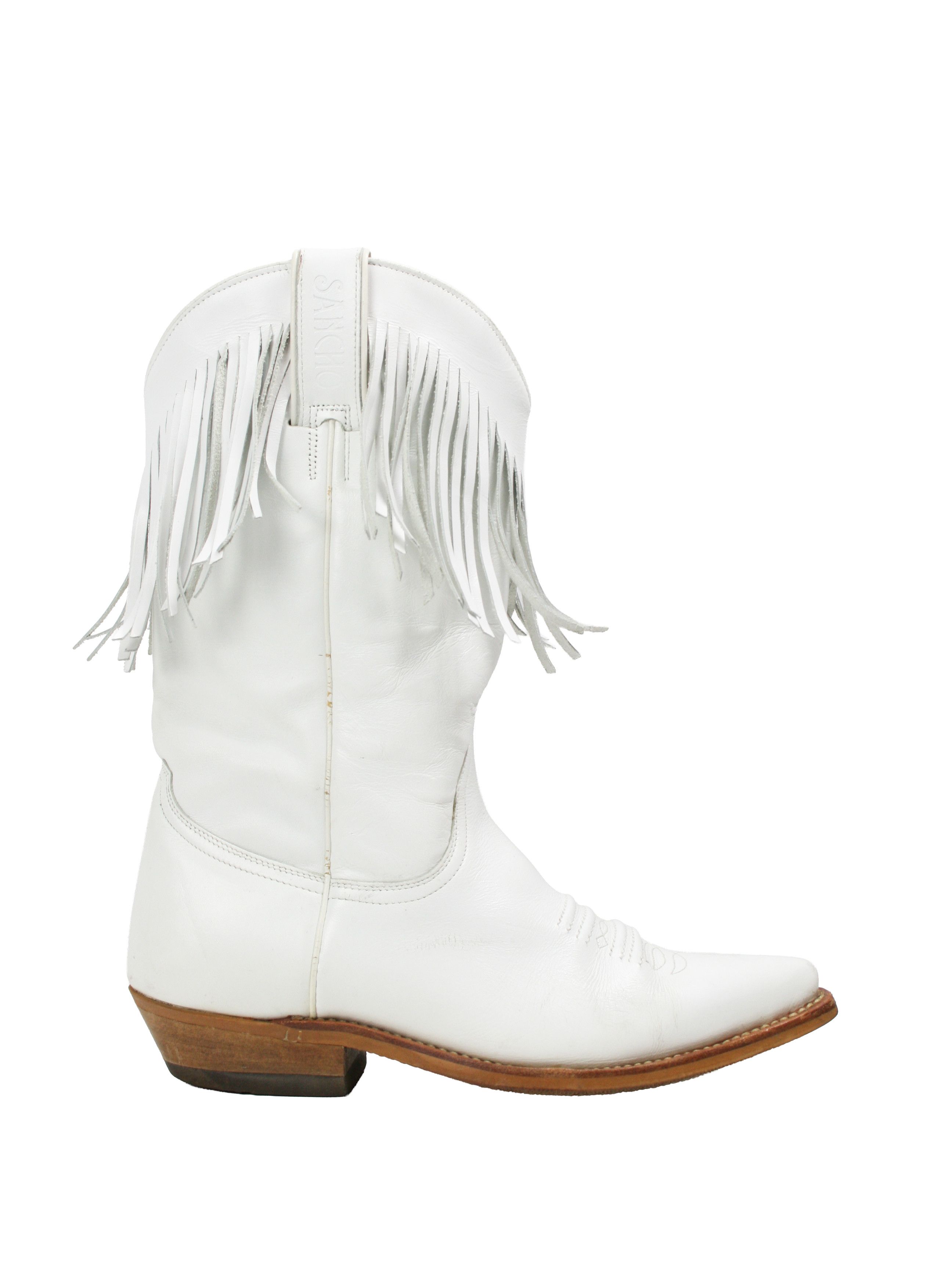 Sancho Boots 00S Y2K Cowboy Western Fringe Boots Vintage Size US 8 / IT 38 - 1 Thumbnail