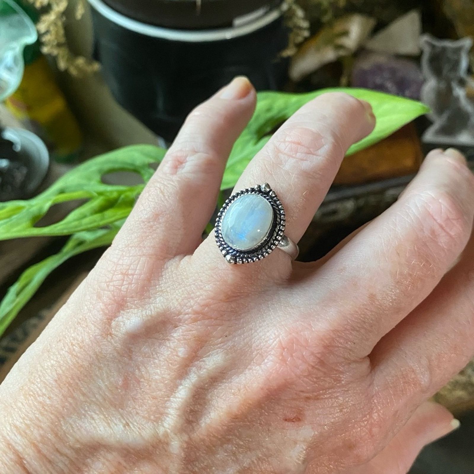 The Unbranded Brand Moonstone Sterling Silver Ring Size 6 Size ONE SIZE - 3 Thumbnail