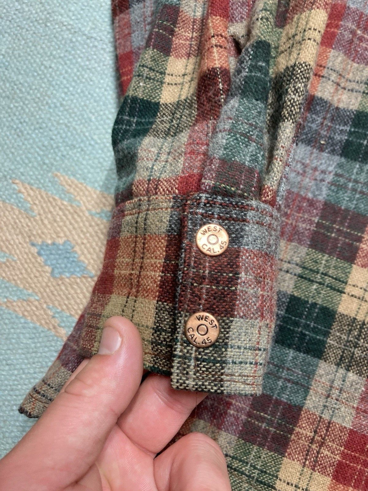 Vintage Vintage 70s shirt snap front wool board shirt plaid medium Size US M / EU 48-50 / 2 - 2 Thumbnail