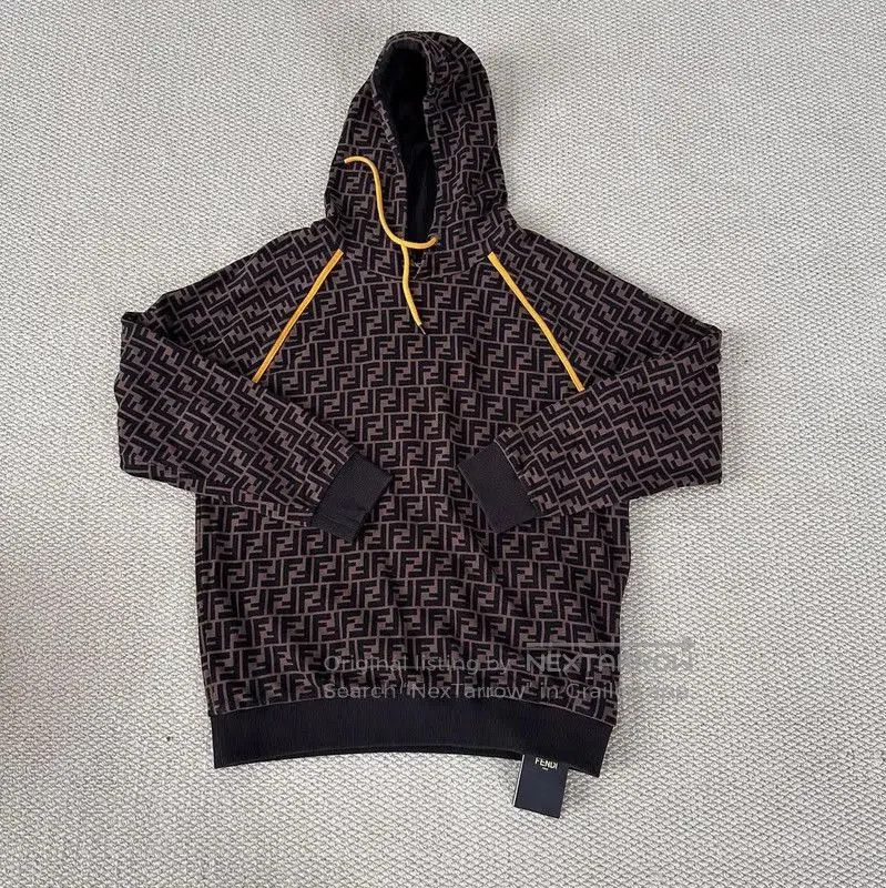 Fendi Fendi L Size Dark Gray Cotton Women's Hoodie . Size L / US 10 / IT 46 - 1 Thumbnail