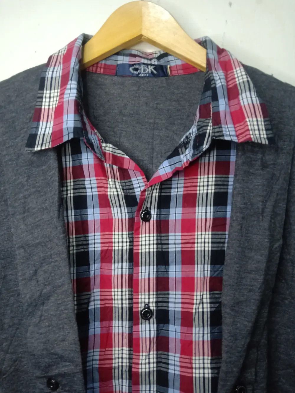 Beauty Beast CBK Japanese Archieve Plaid Shirt Double Layer Cardigan Size L / US 10 / IT 46 - 2 Thumbnail