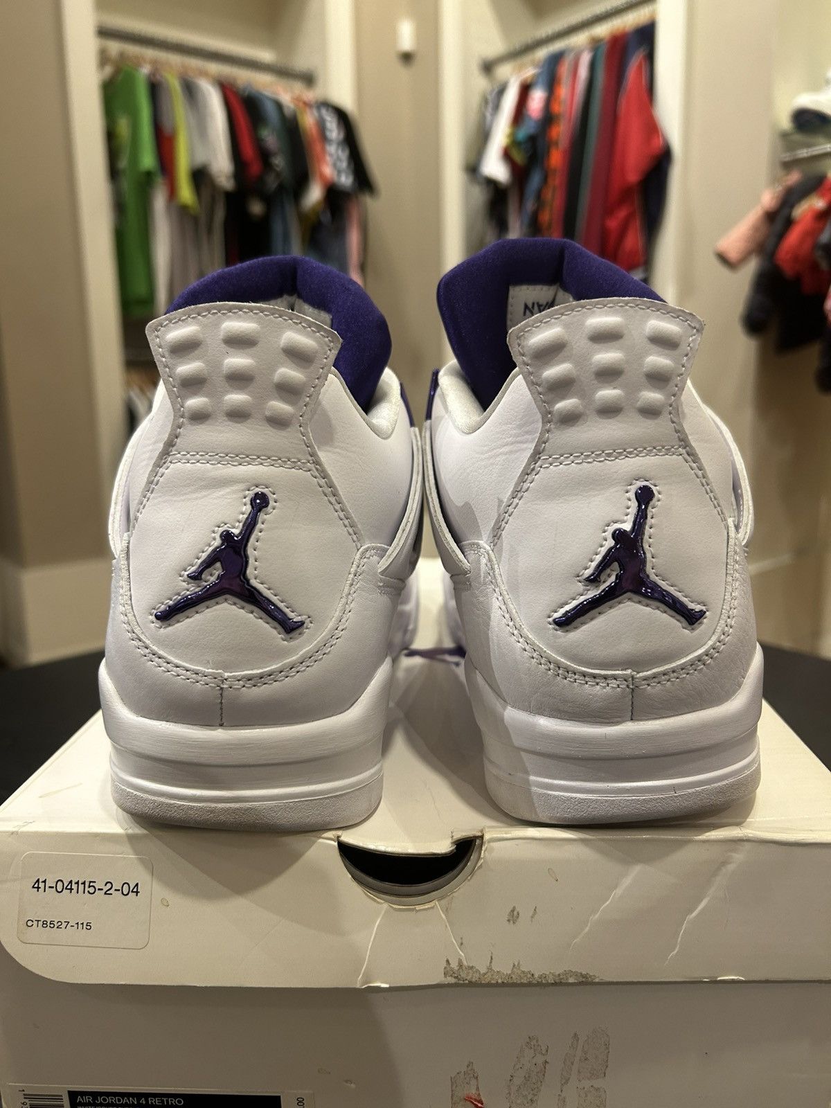 Jordan Brand Jordan 4 Retro ‘Metallic Purple’ Size US 11 / EU 44 - 3 Thumbnail