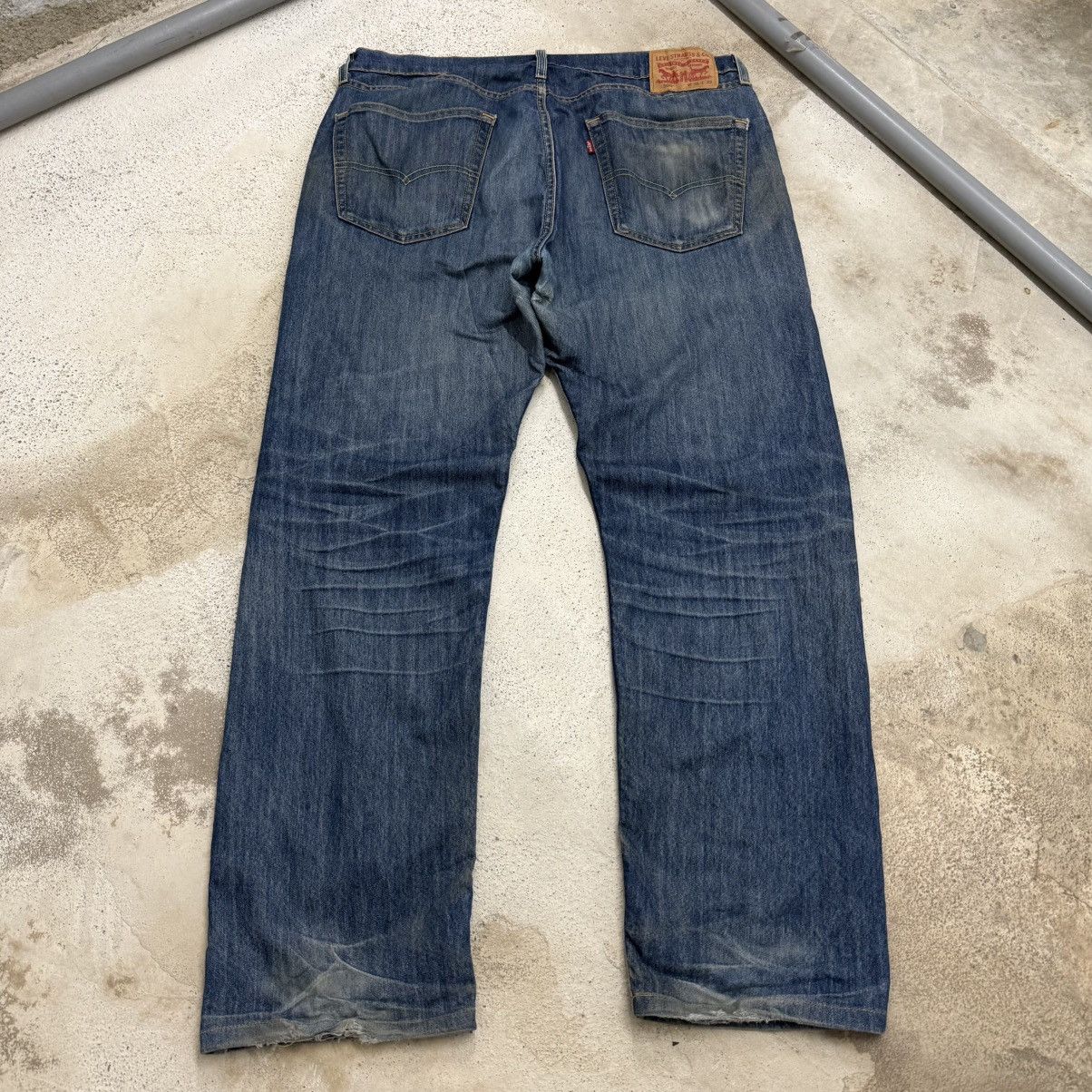 Levi's Levis 505 Cool Distressed Repaired Stretch Denim Pants Size US 36 / EU 52 - 2 Thumbnail