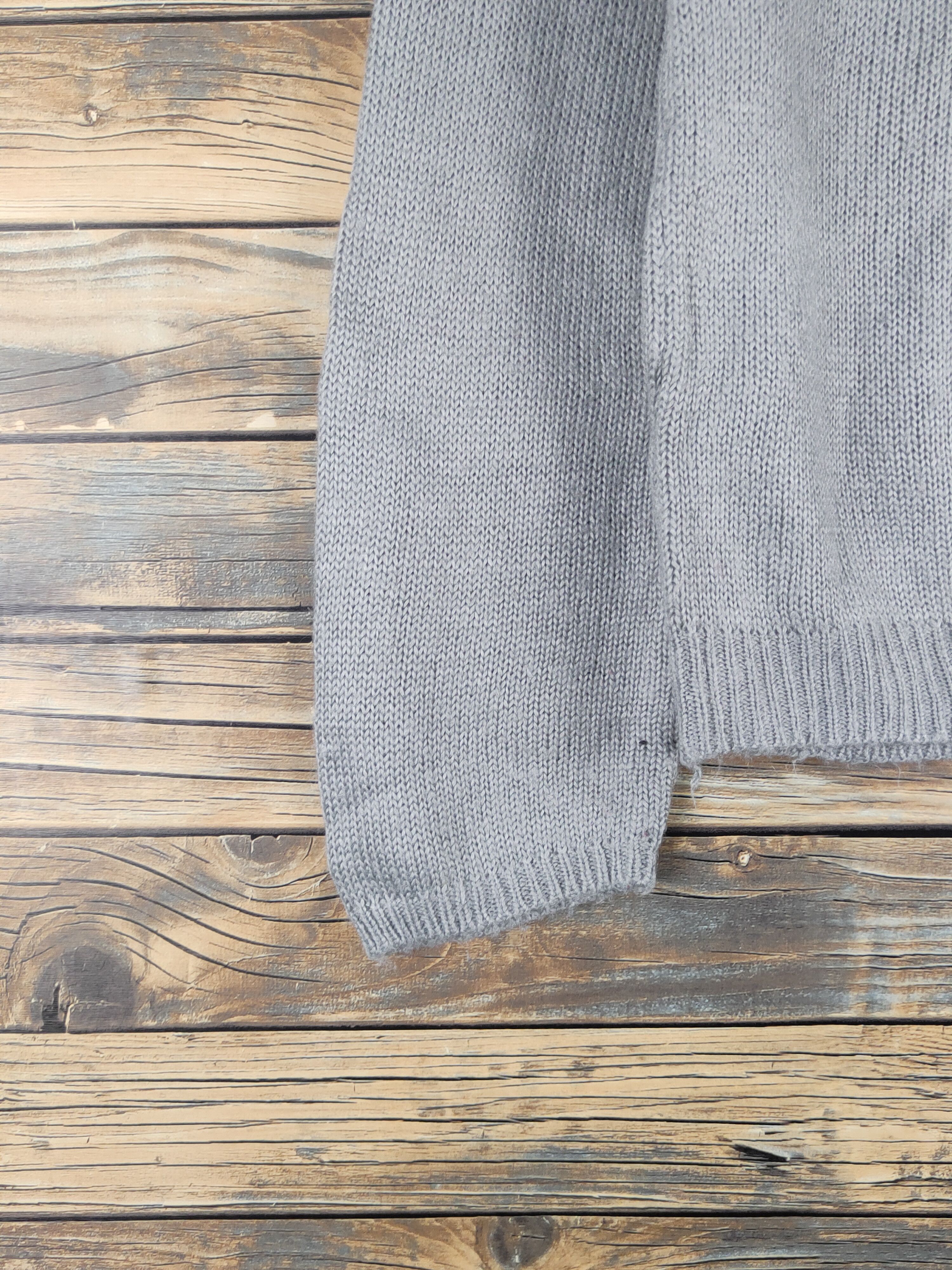 Vintage Retro Girl Gray Knitwear Sweatshirts #W1232 Size M / US 6-8 / IT 42-44 - 4 Thumbnail