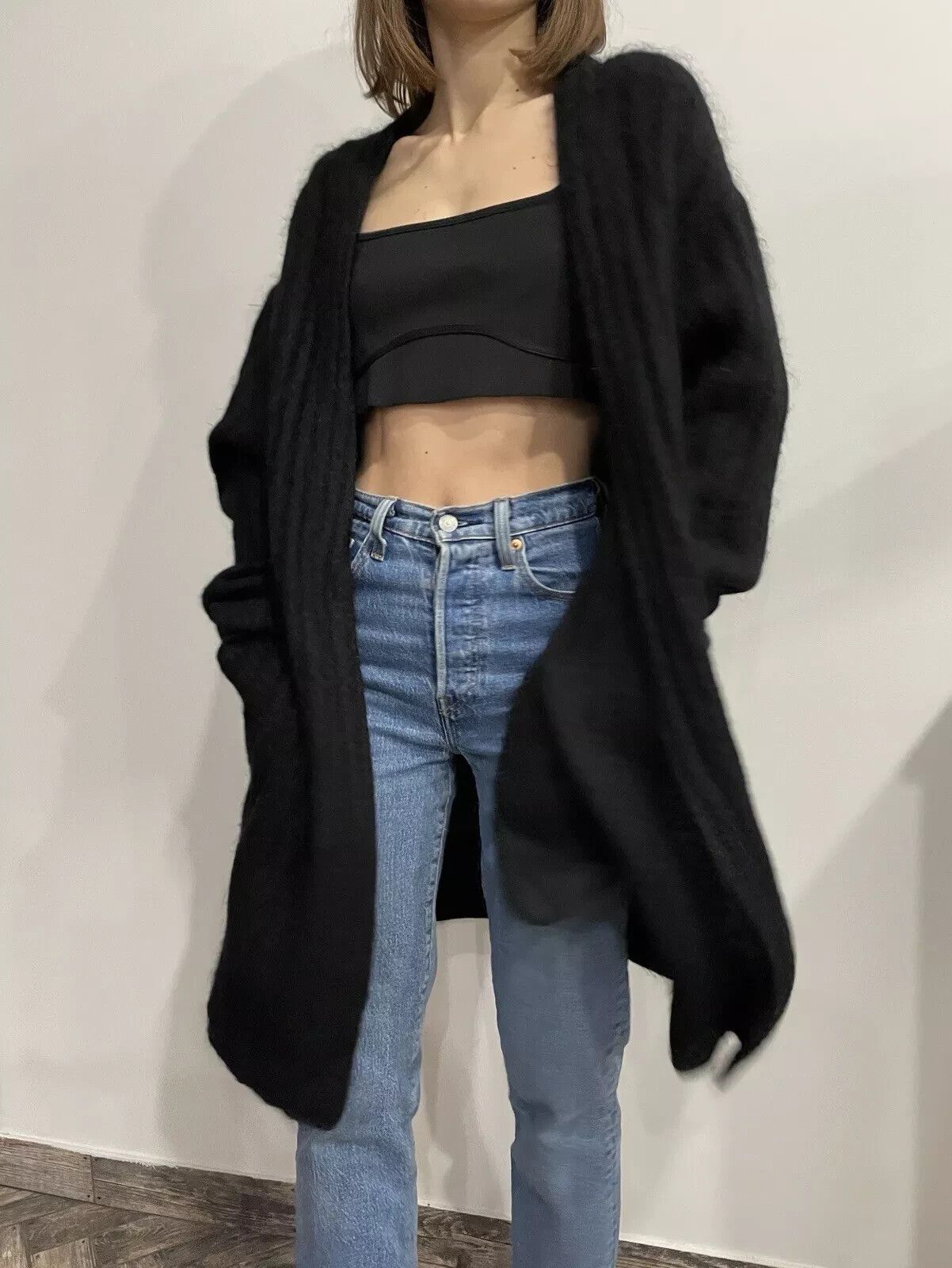 Acne Studios Acne Studios Raya Short Rib Mohair Wool Cardigan Womens Size XS / US 0-2 / IT 36-38 - 7 Thumbnail