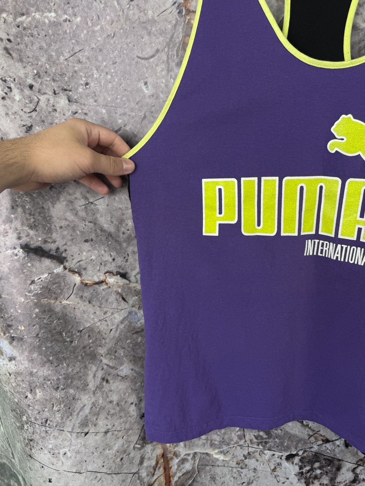 Puma Puma International Vintage Tank Top Purple Neon 90s Y2K Size US S / EU 44-46 / 1 - 5 Thumbnail