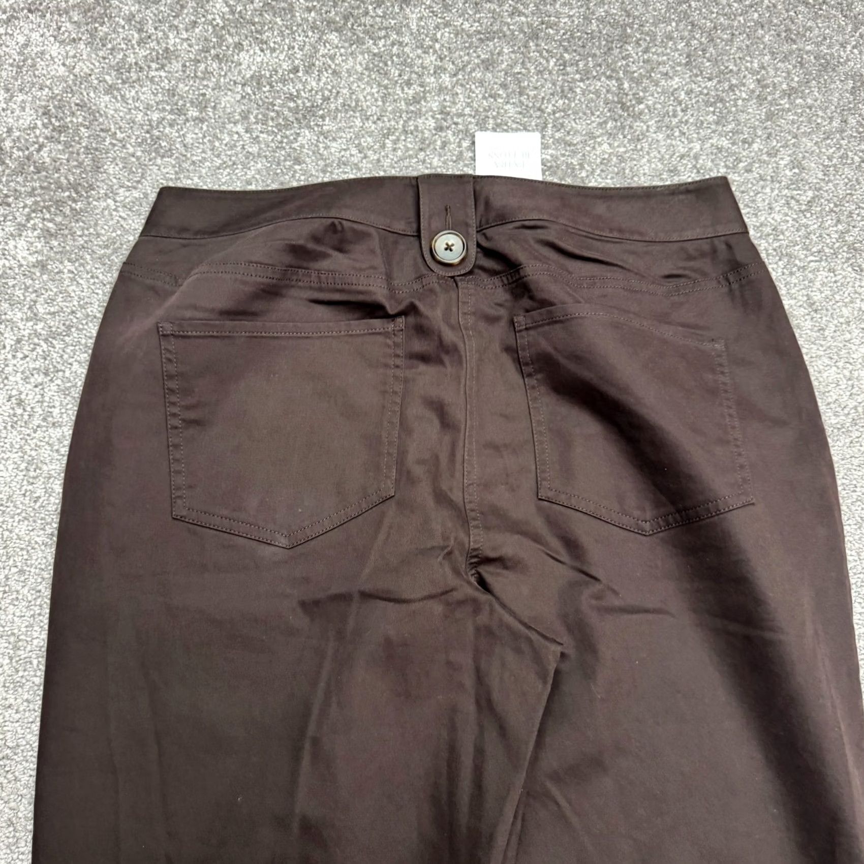 Talbots Talbots Dress Pants Womens 12W Brown Cotton Stretch Flared Leg High Rise Slim Inseam 31 In Size 34" / US 12 / IT 48 - 5 Thumbnail