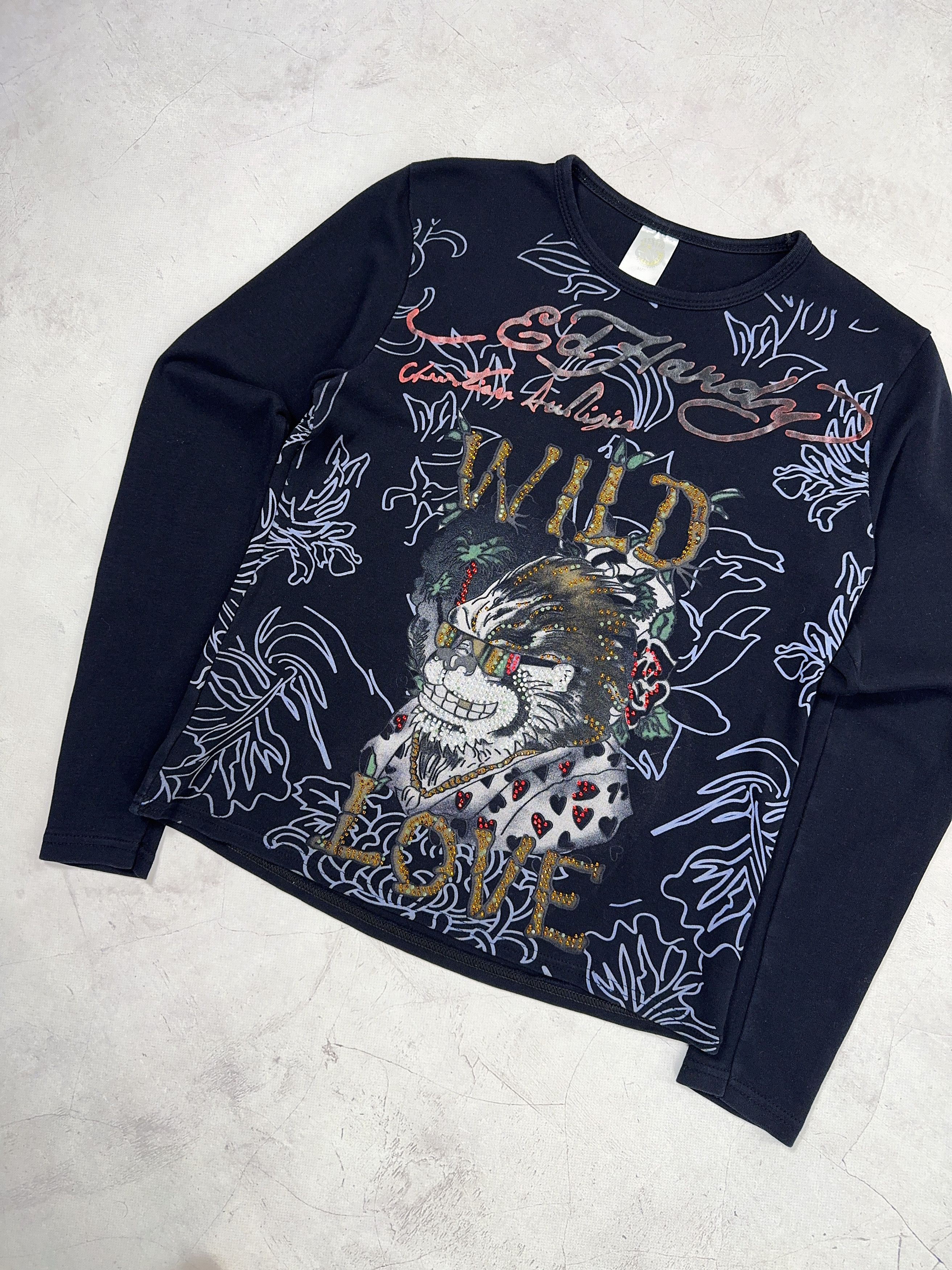 Christian Audigier Ed Hardy by Christian Audigier T-Shirt LS WILD LOVE Size M / US 6-8 / IT 42-44 - 3 Thumbnail