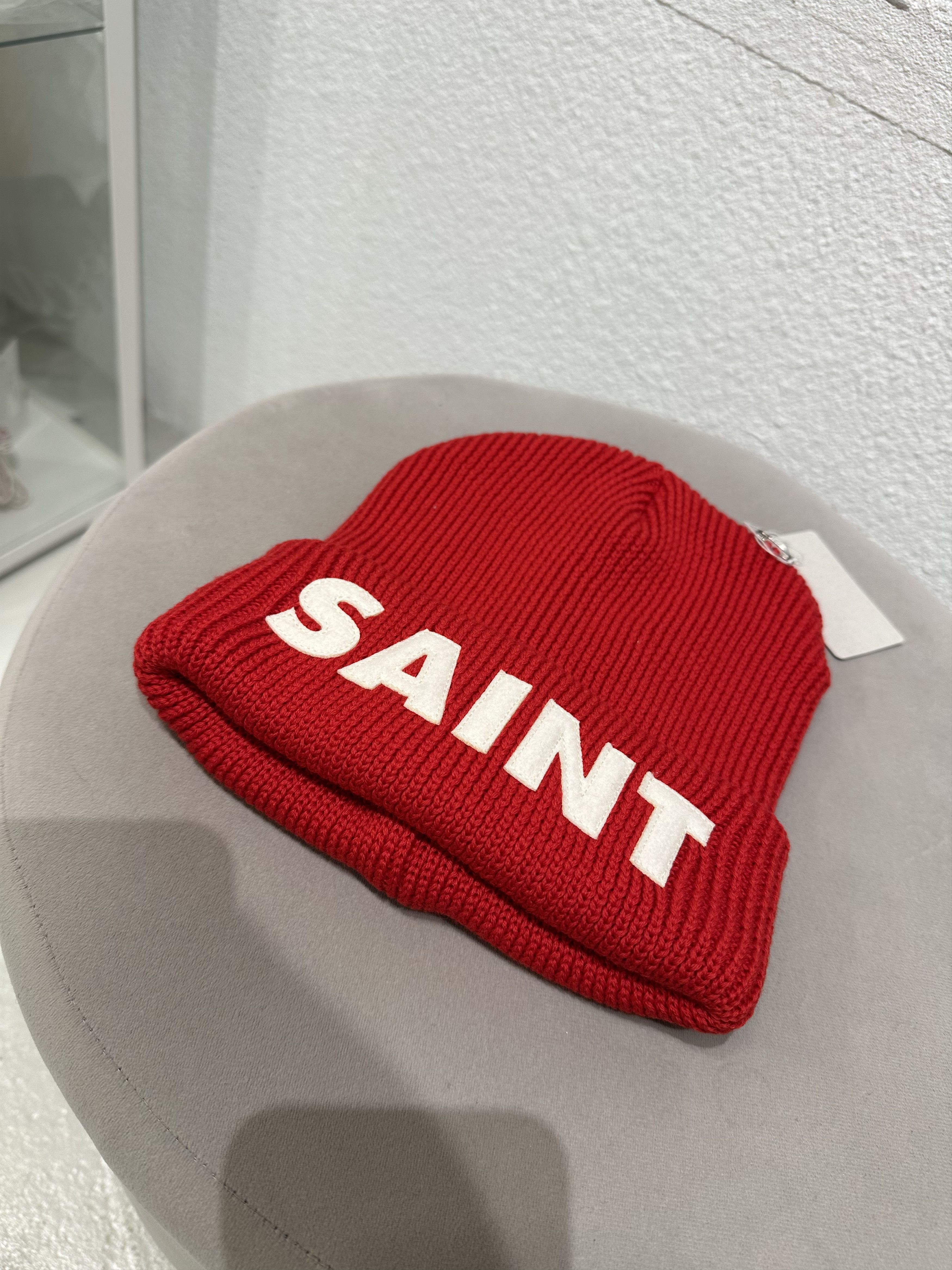 Saint Michael Saint michael knit logo patch beanie hat Size ONE SIZE - 3 Thumbnail