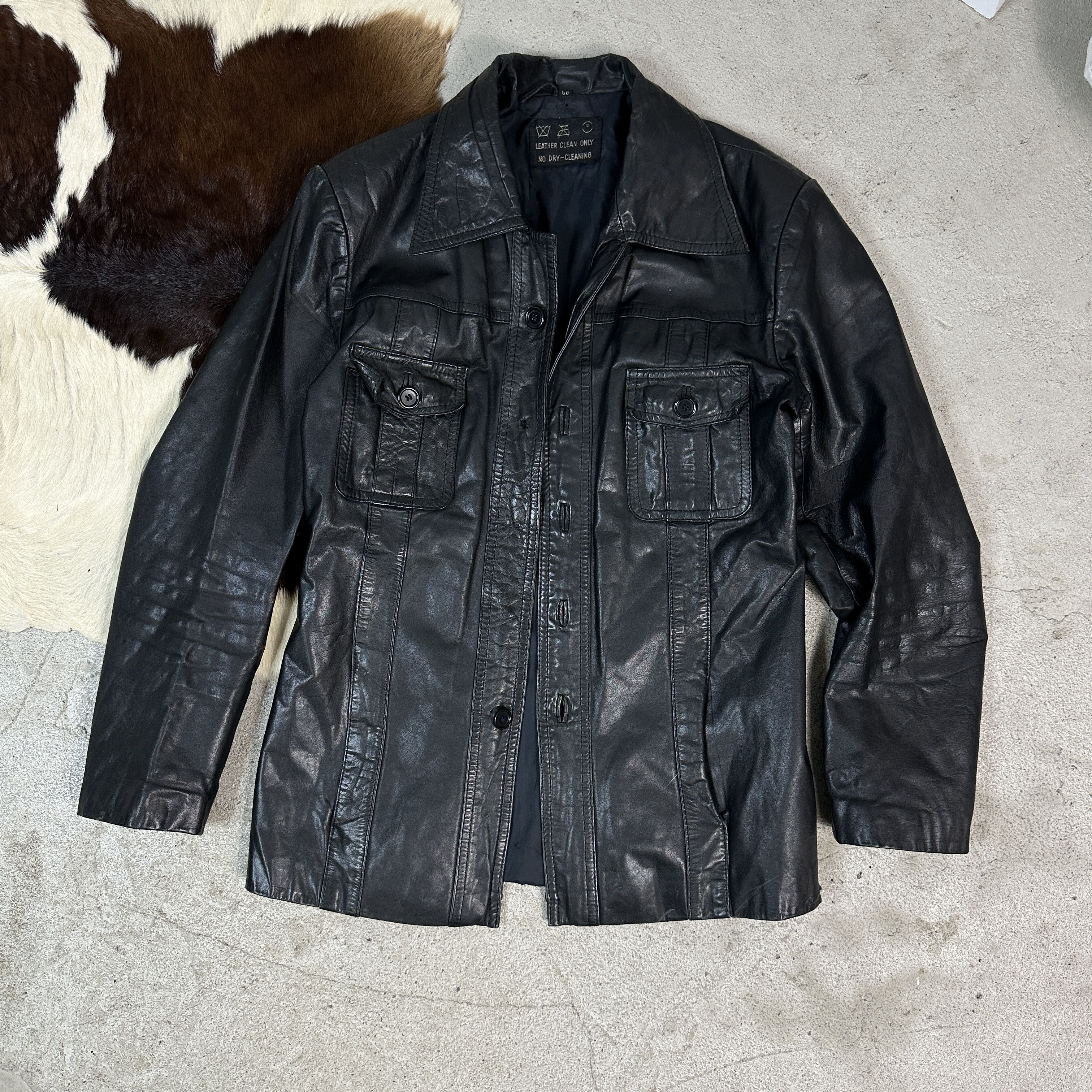 Vintage Vintage Leather Coat Size L / US 10 / IT 46 - 2 Thumbnail