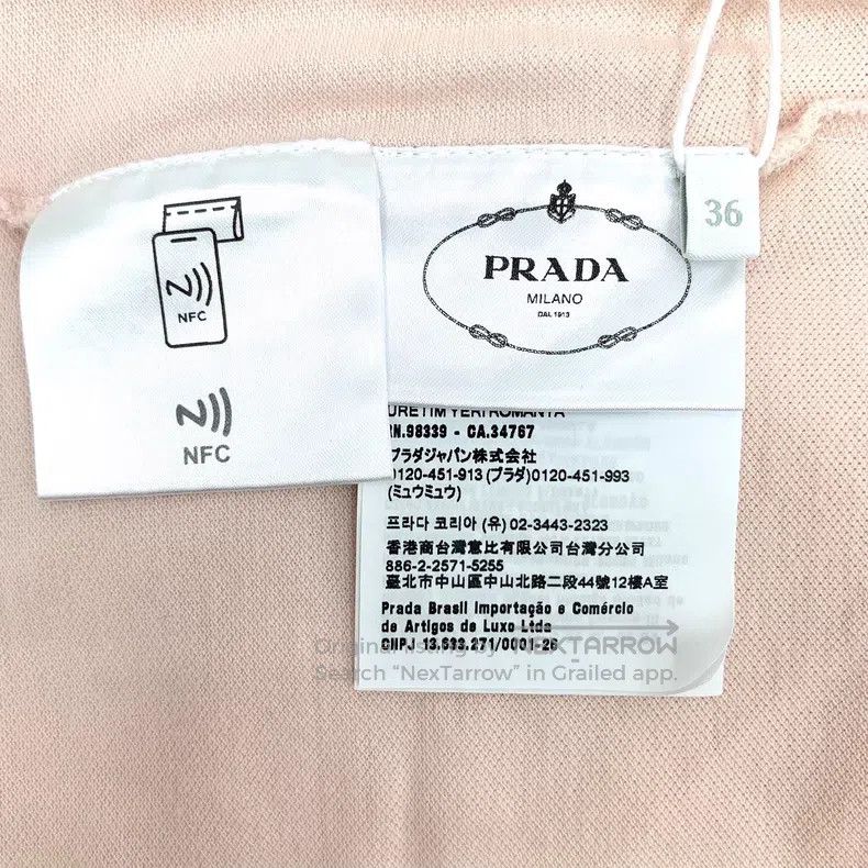 Prada Prada Pink logo triangle Polo collar short-sleeved T-shirt Size XXS / US 00 / IT 34 - 7 Thumbnail