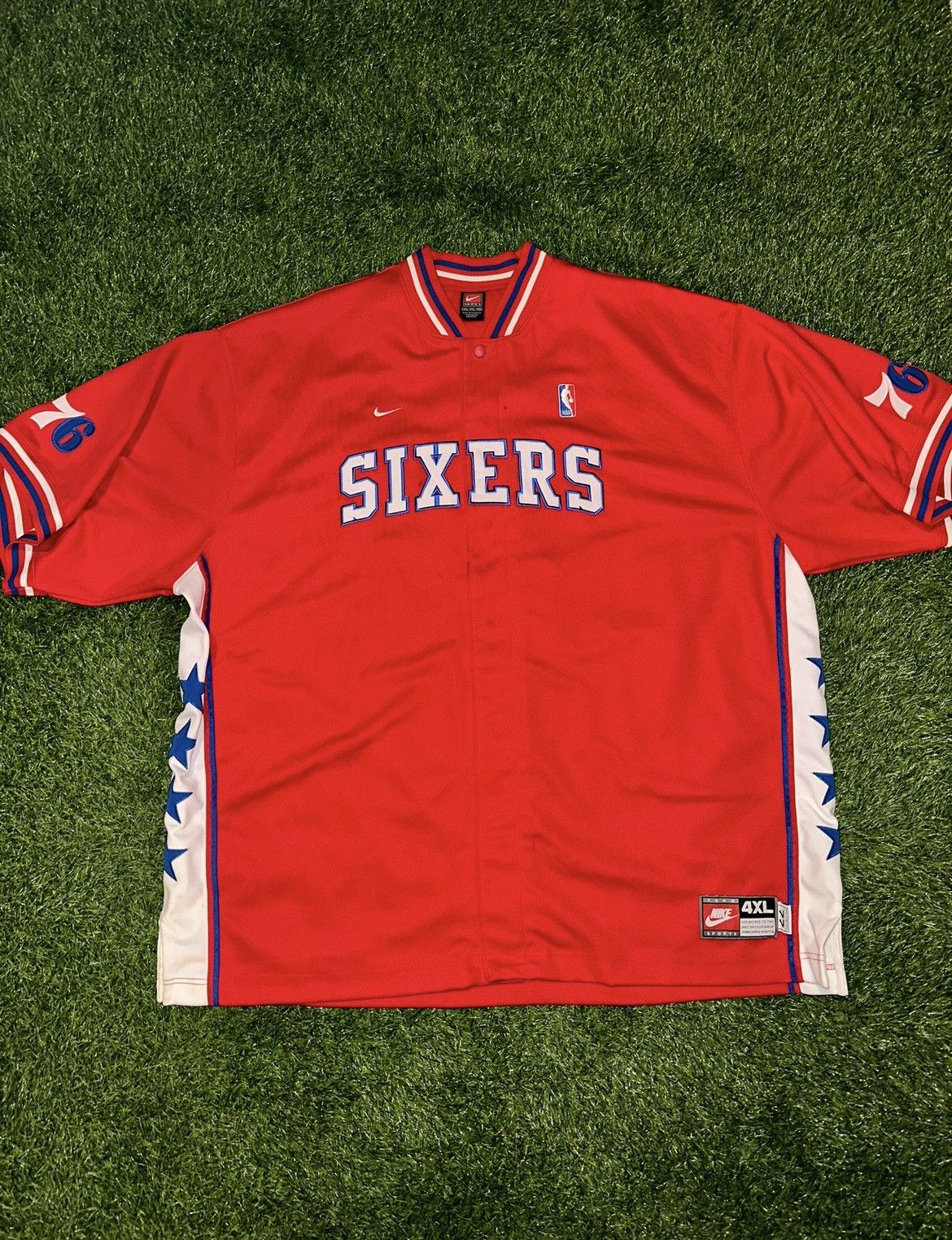 NBA Nike Philadelphia 76ers Shooting Jersey Mens NBA Sixers 4XL Size US XXL / EU 58 / 5 - 1 Thumbnail