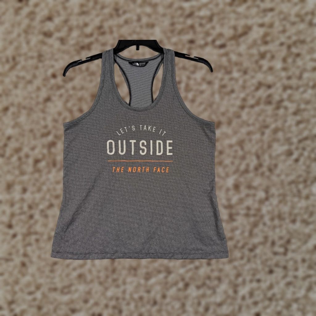 The North Face The North Face Shirt Women L Gray Tank Sleeveless Pullover Jersey Polyester Casual Workwear - Class, Outdoor, Basic, 90s? Size L / US 10 / IT 46 - 1 Thumbnail